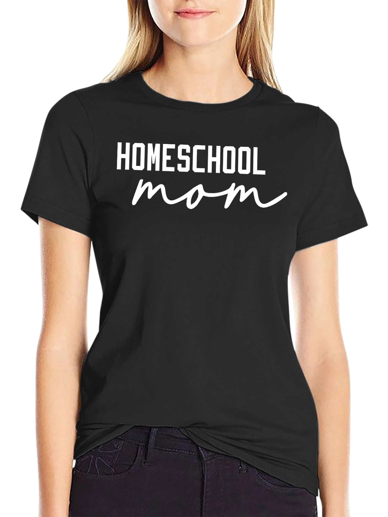 Homeschool Mom Graphic Tee - Black
