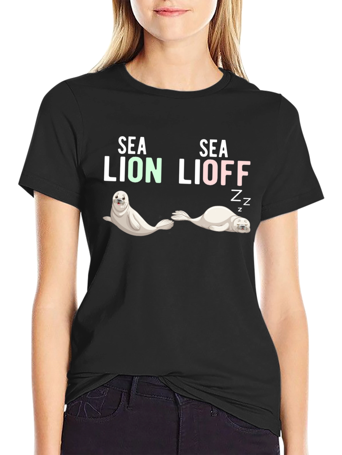Sea Lion Lioff Funny Graphic T-Shirt