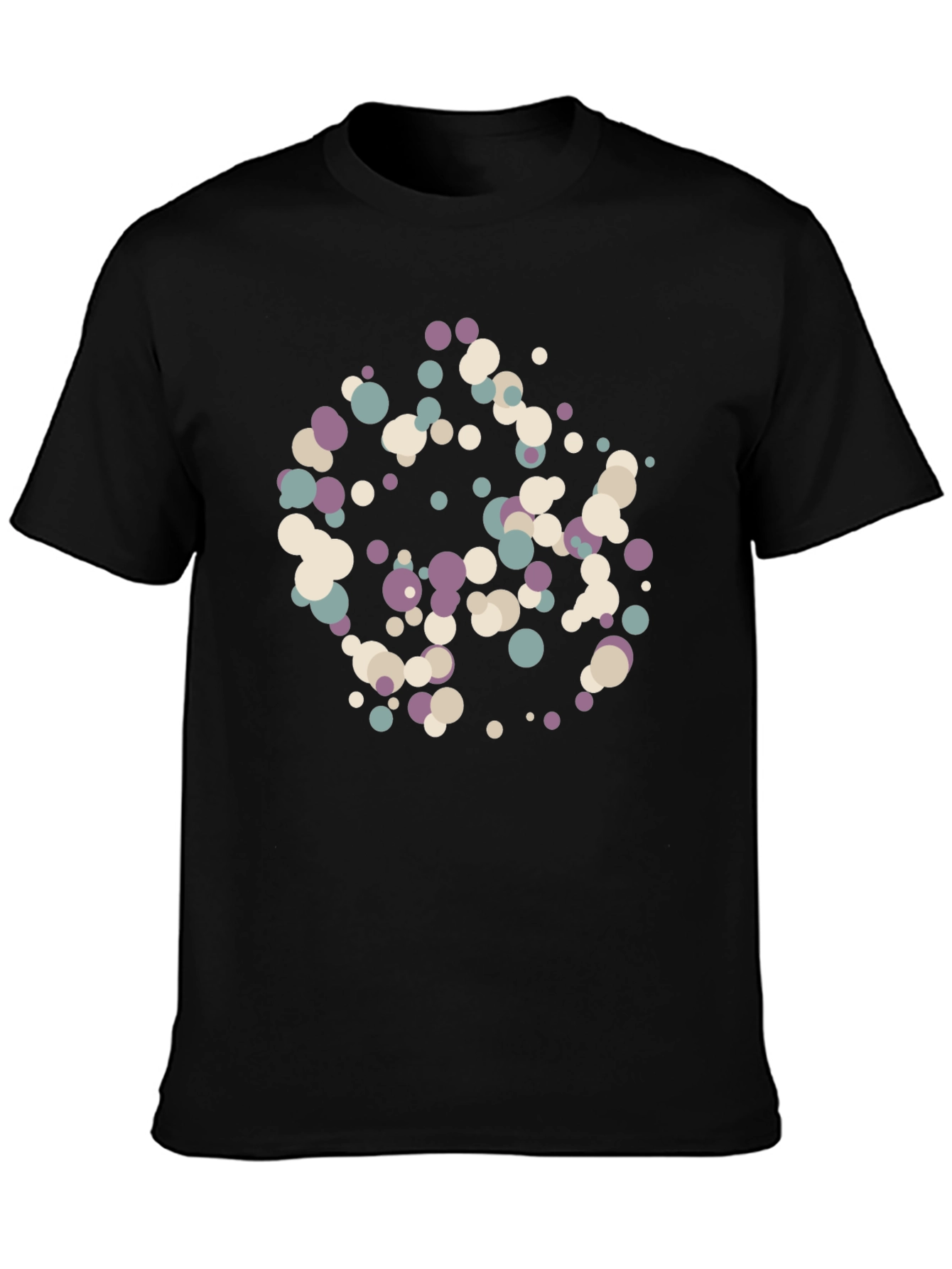 Abstract Dots Black T-Shirt - Modern Art Tee