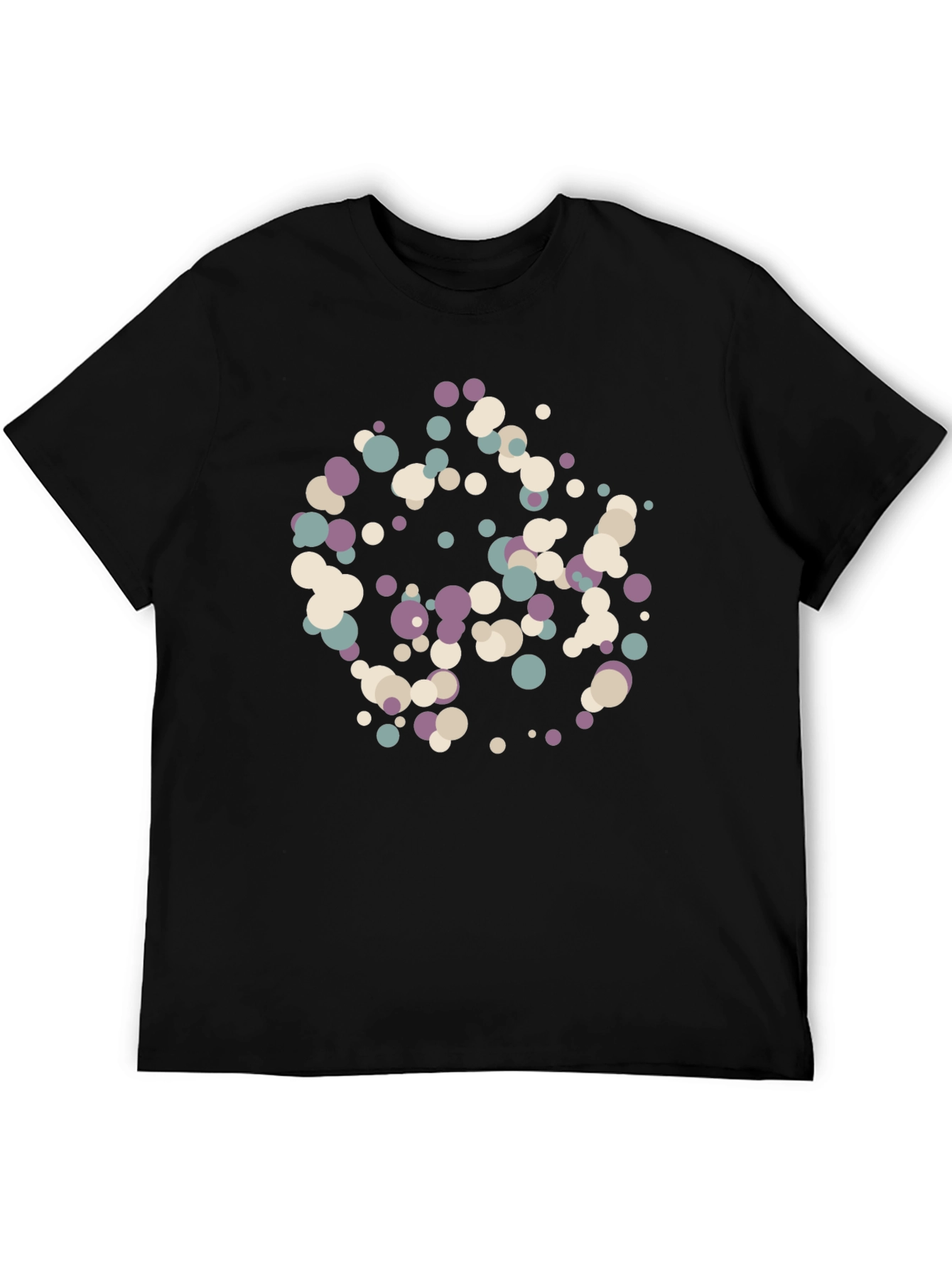 Abstract Dots Black T-Shirt - Modern Art Tee