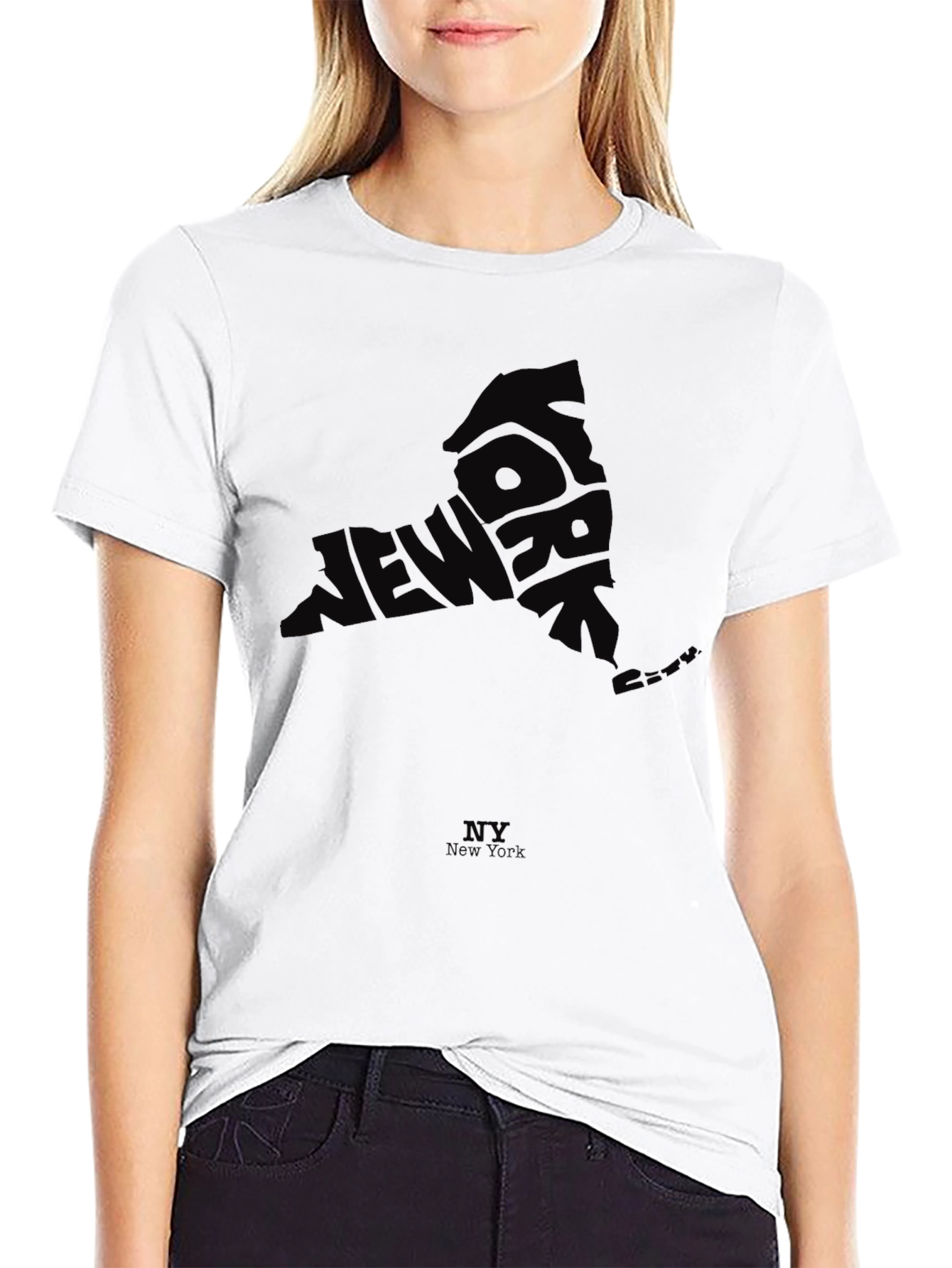 New York State Text T-Shirt
