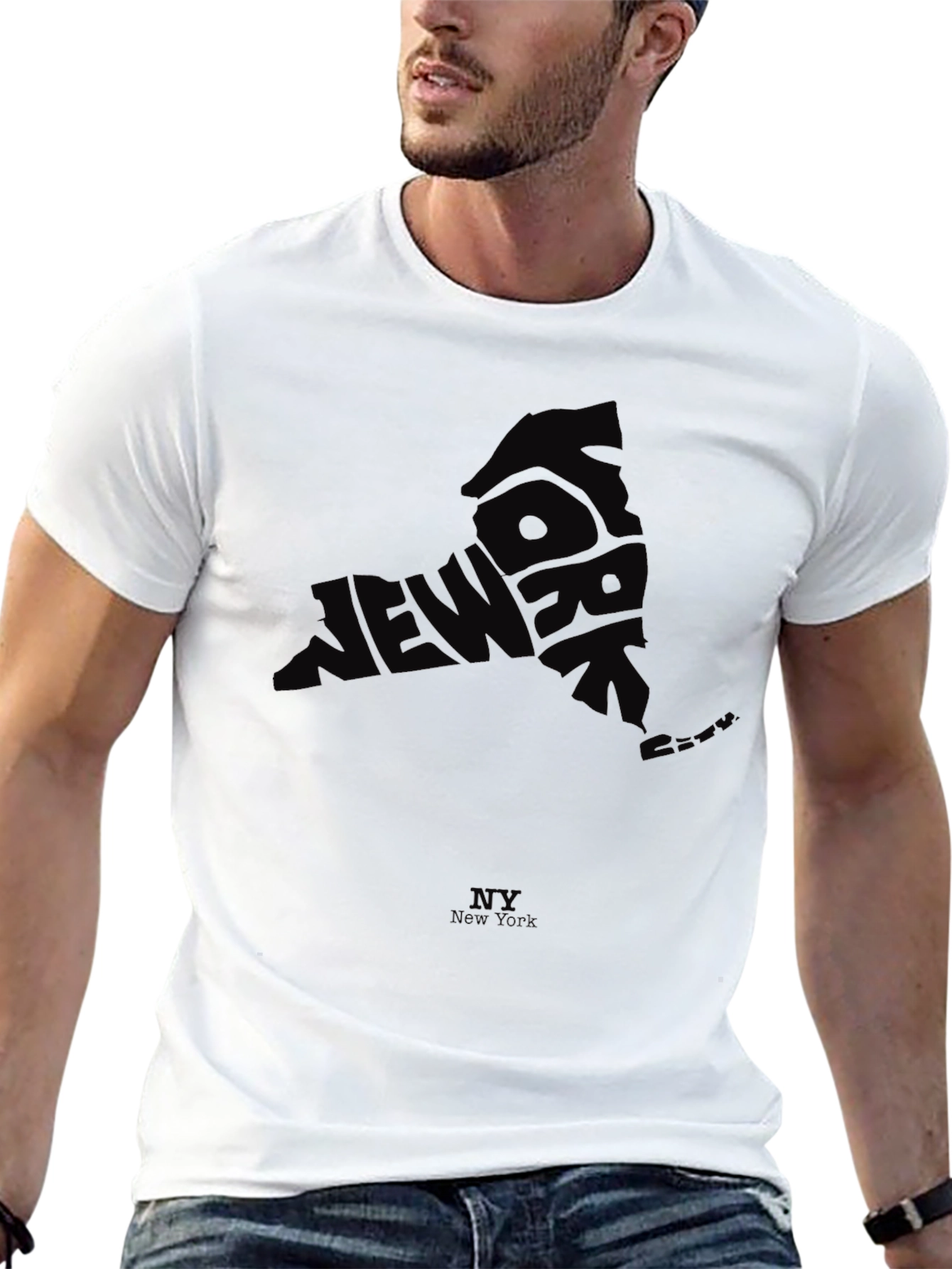 New York State Text T-Shirt