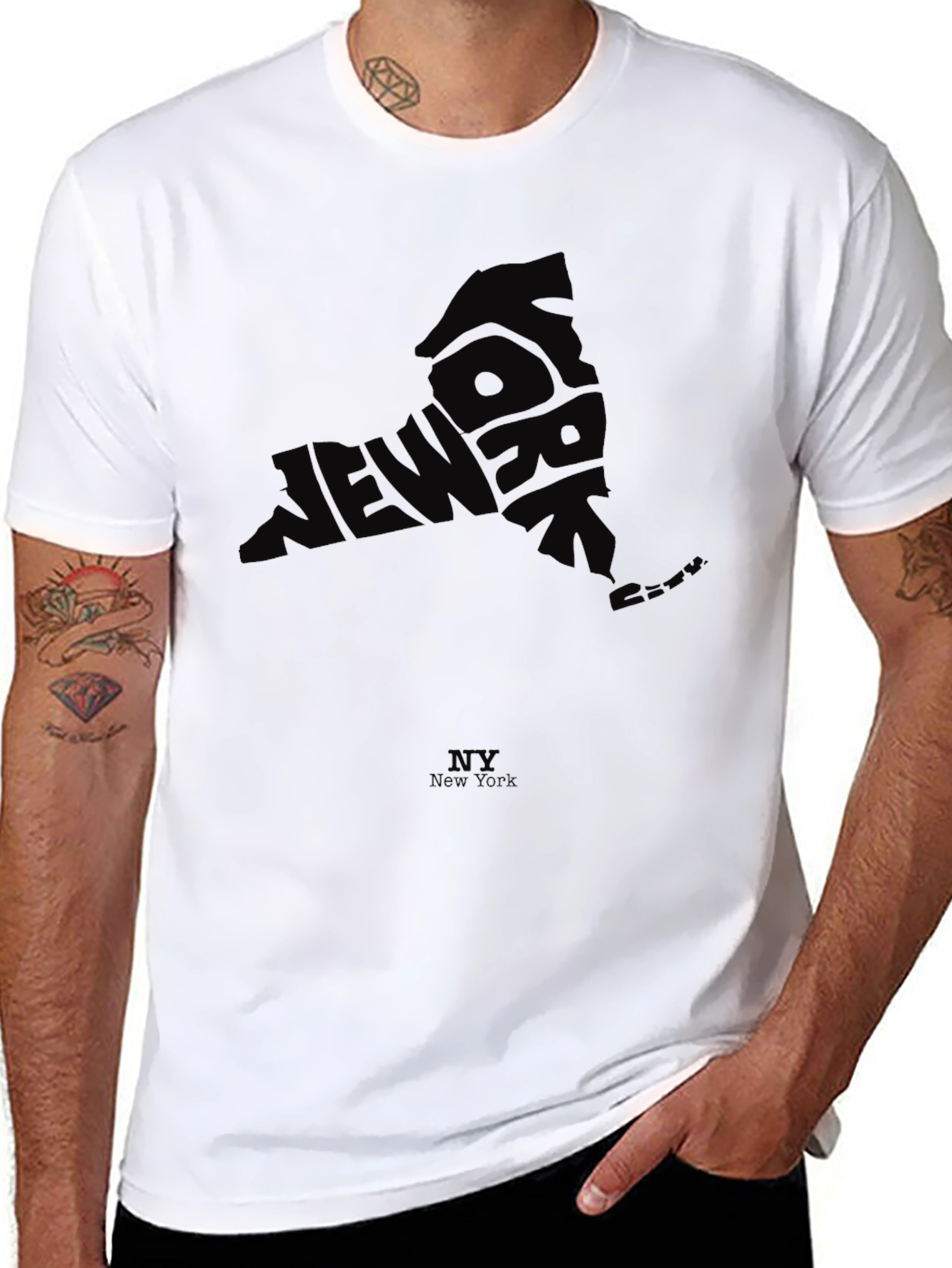 New York State Text T-Shirt