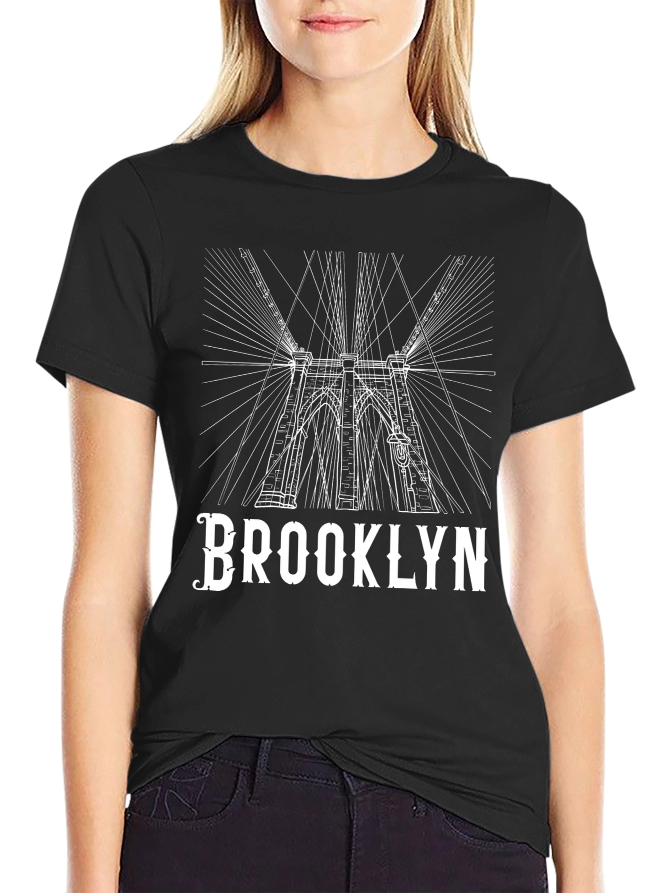 Brooklyn Bridge Graphic Tee - Black