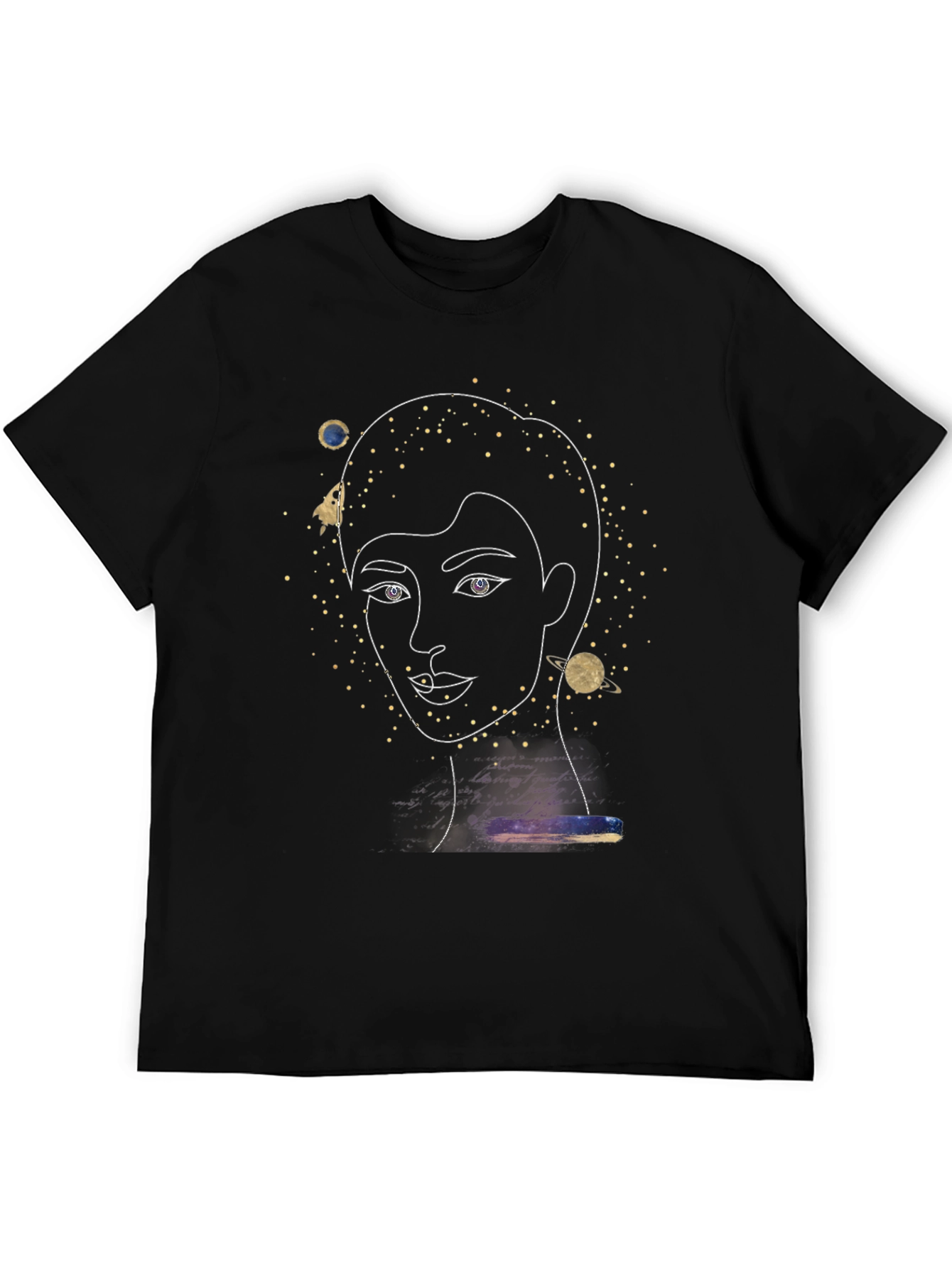 Cosmic Woman Graphic Tee - Stylish Black T-Shirt