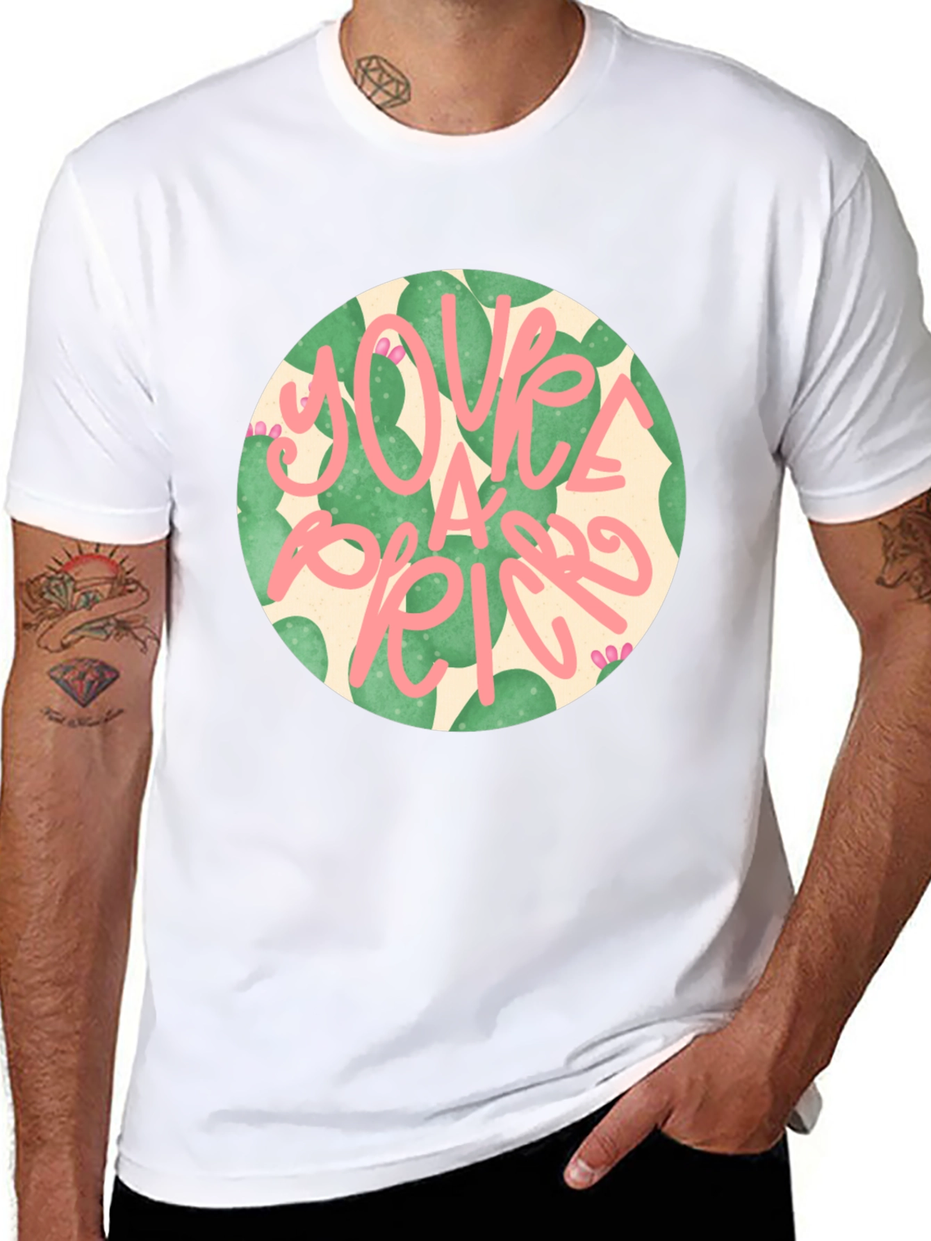 Funny Youre a Prick Cactus Graphic T-Shirt
