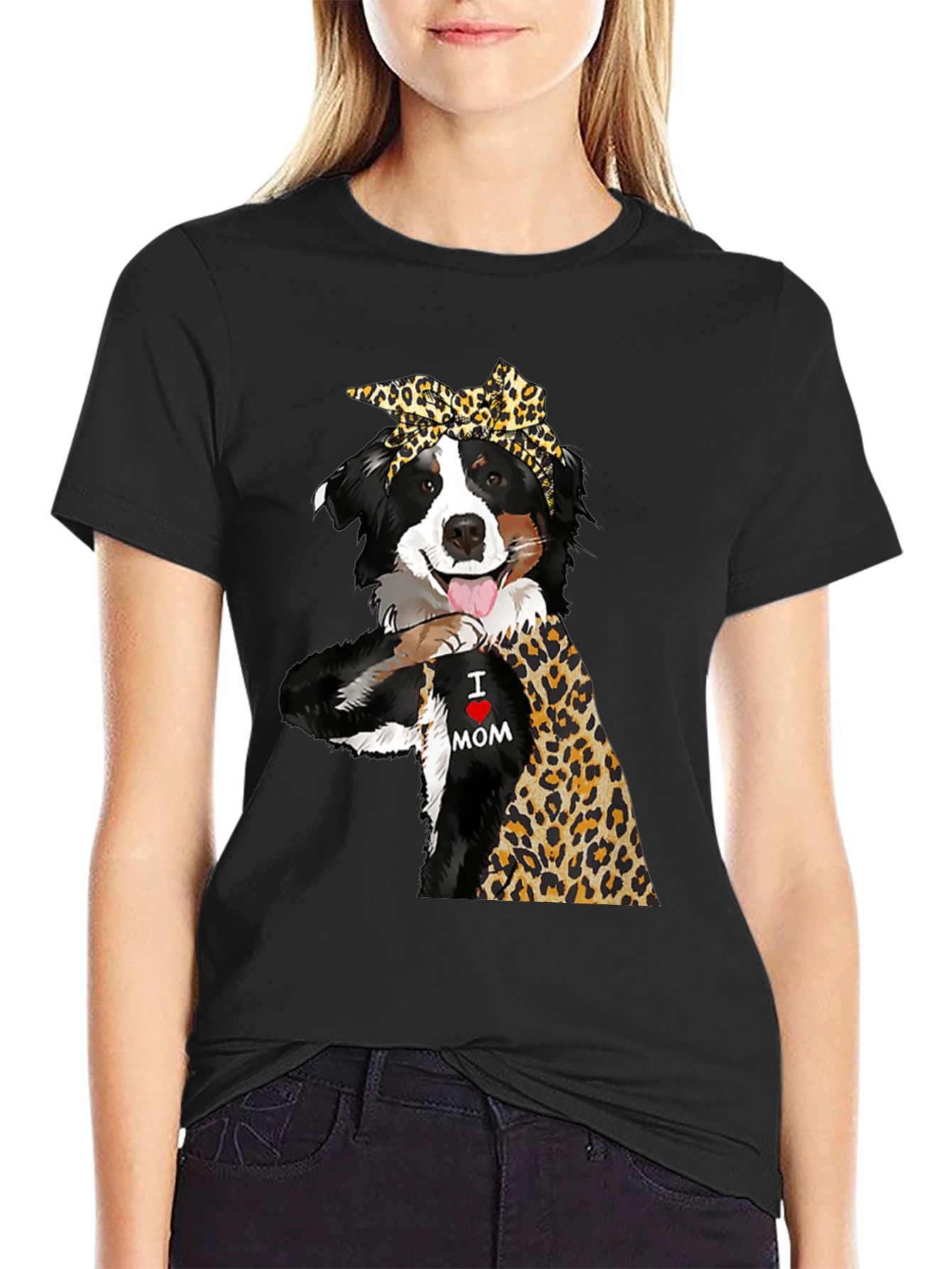I Love Mom Dog T-Shirt