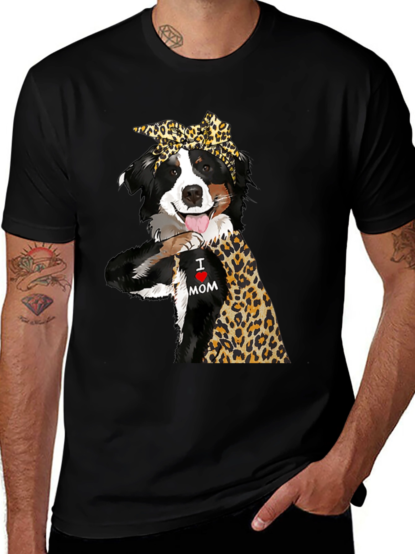 I Love Mom Dog T-Shirt