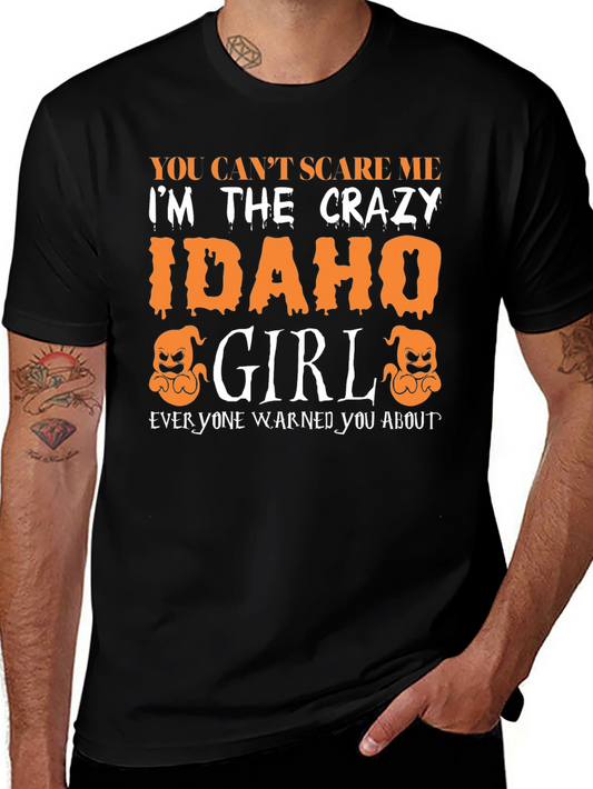 Crazy Idaho Girl Halloween T-Shirt