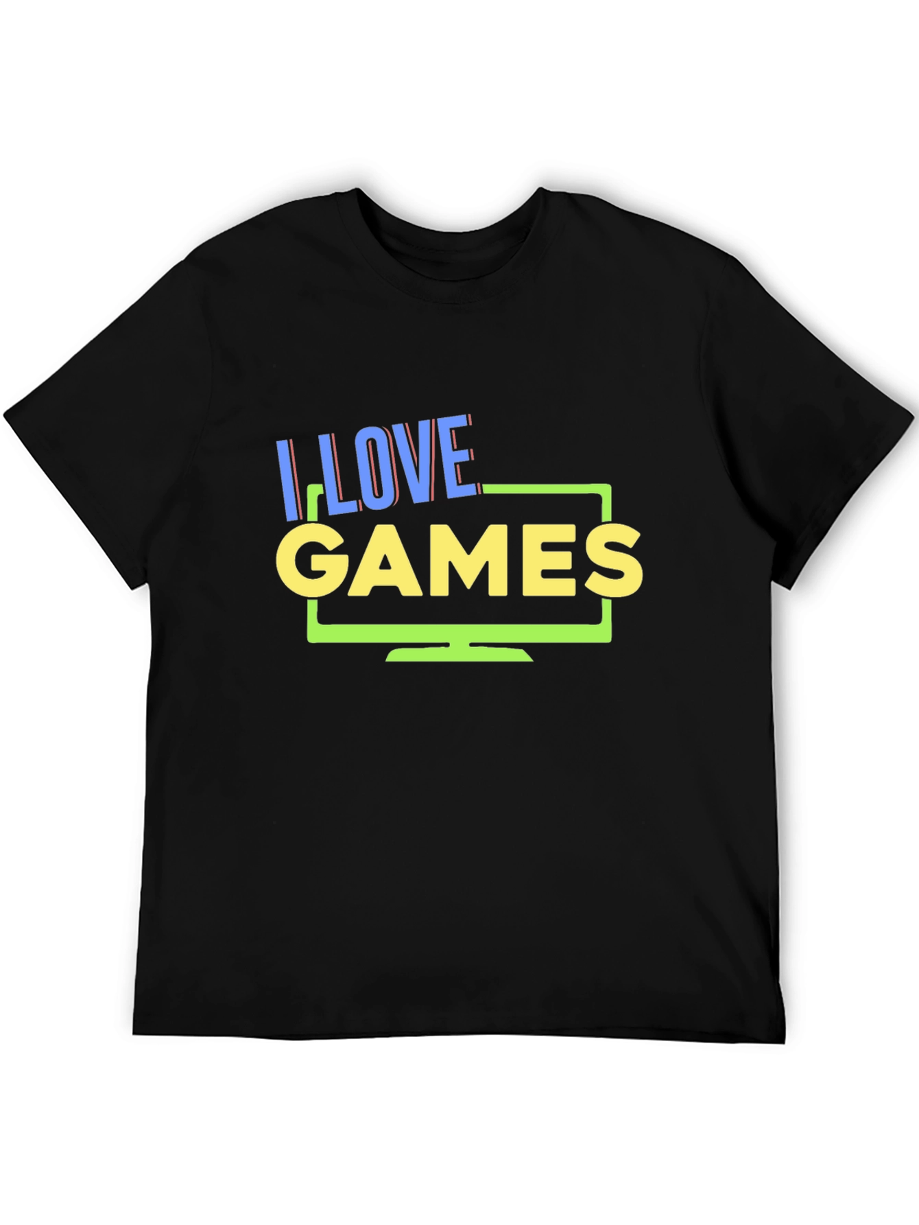 I Love Games Black Graphic T-Shirt