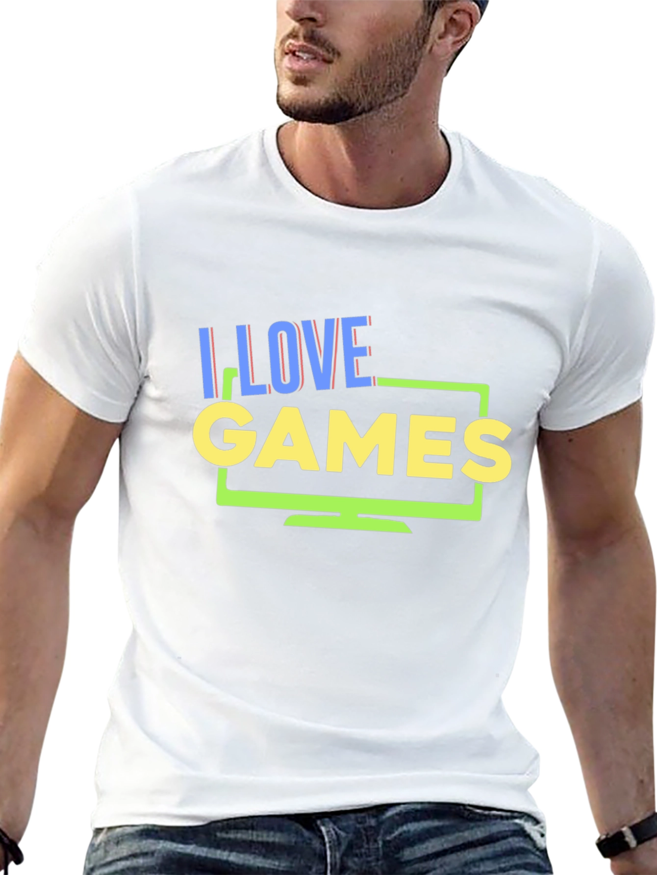 I Love Games Black Graphic T-Shirt