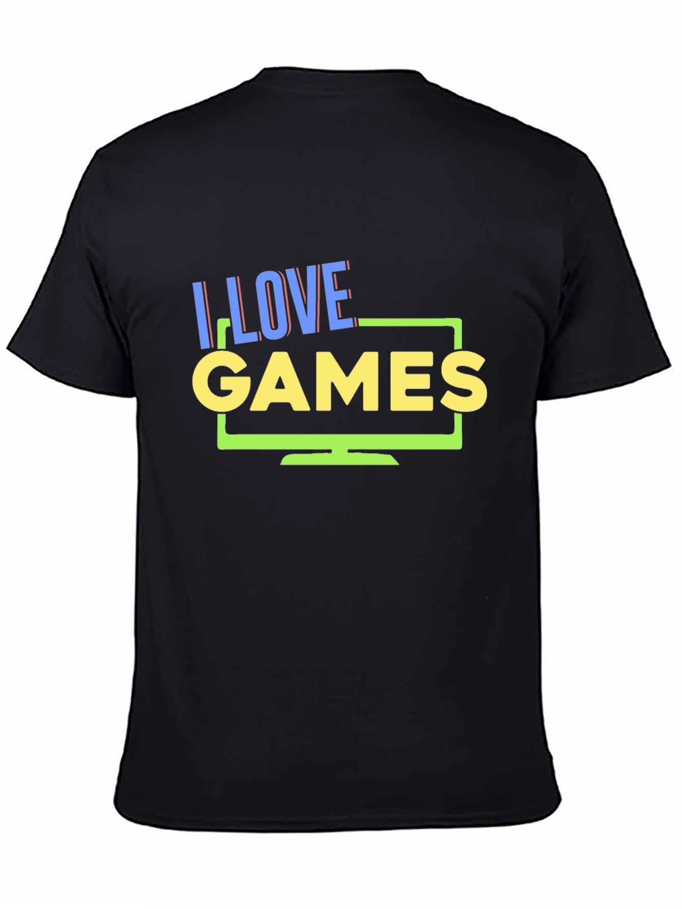 I Love Games Black Graphic T-Shirt
