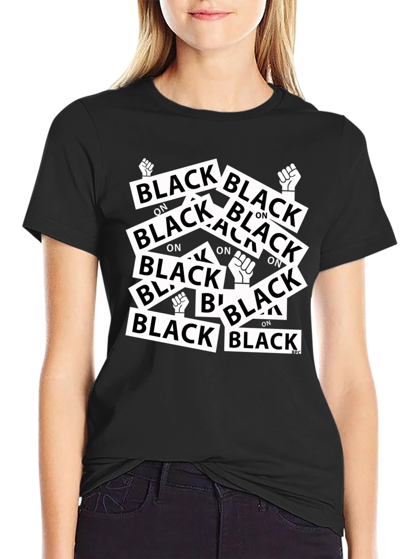 Black on Black Graphic Tee - Mens Fashion