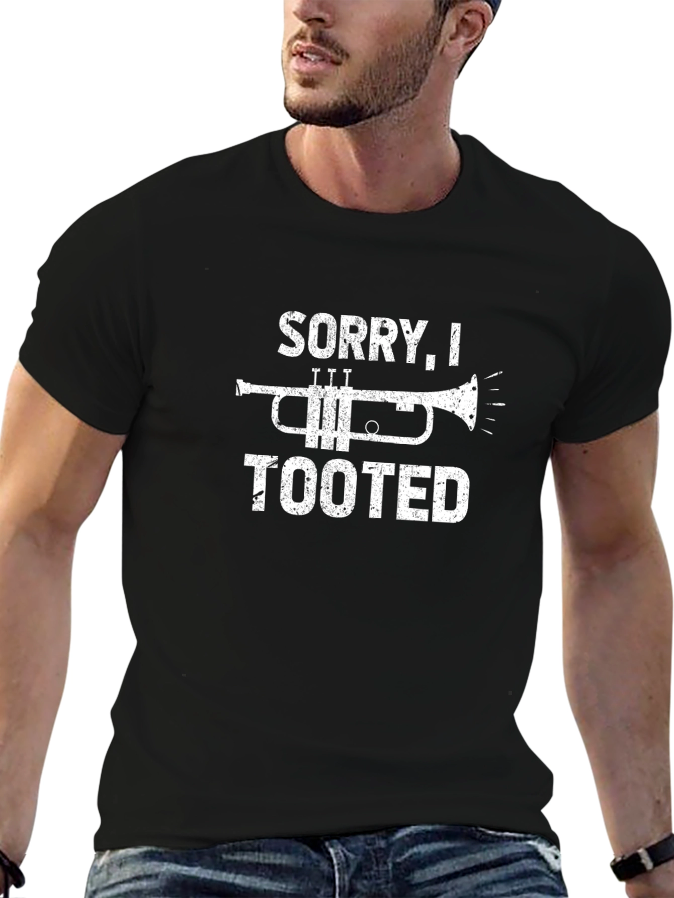Sorry I Tooted Trumpet Humor T-Shirt