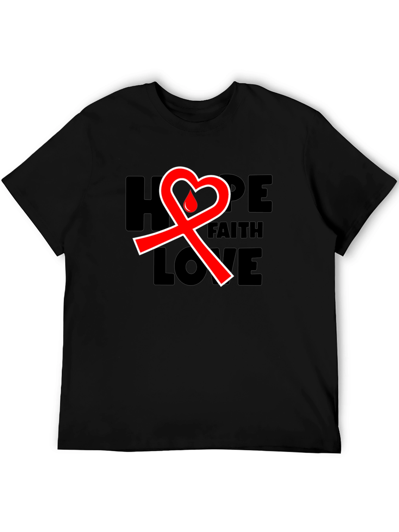 Hope Faith Love Ribbon T-Shirt