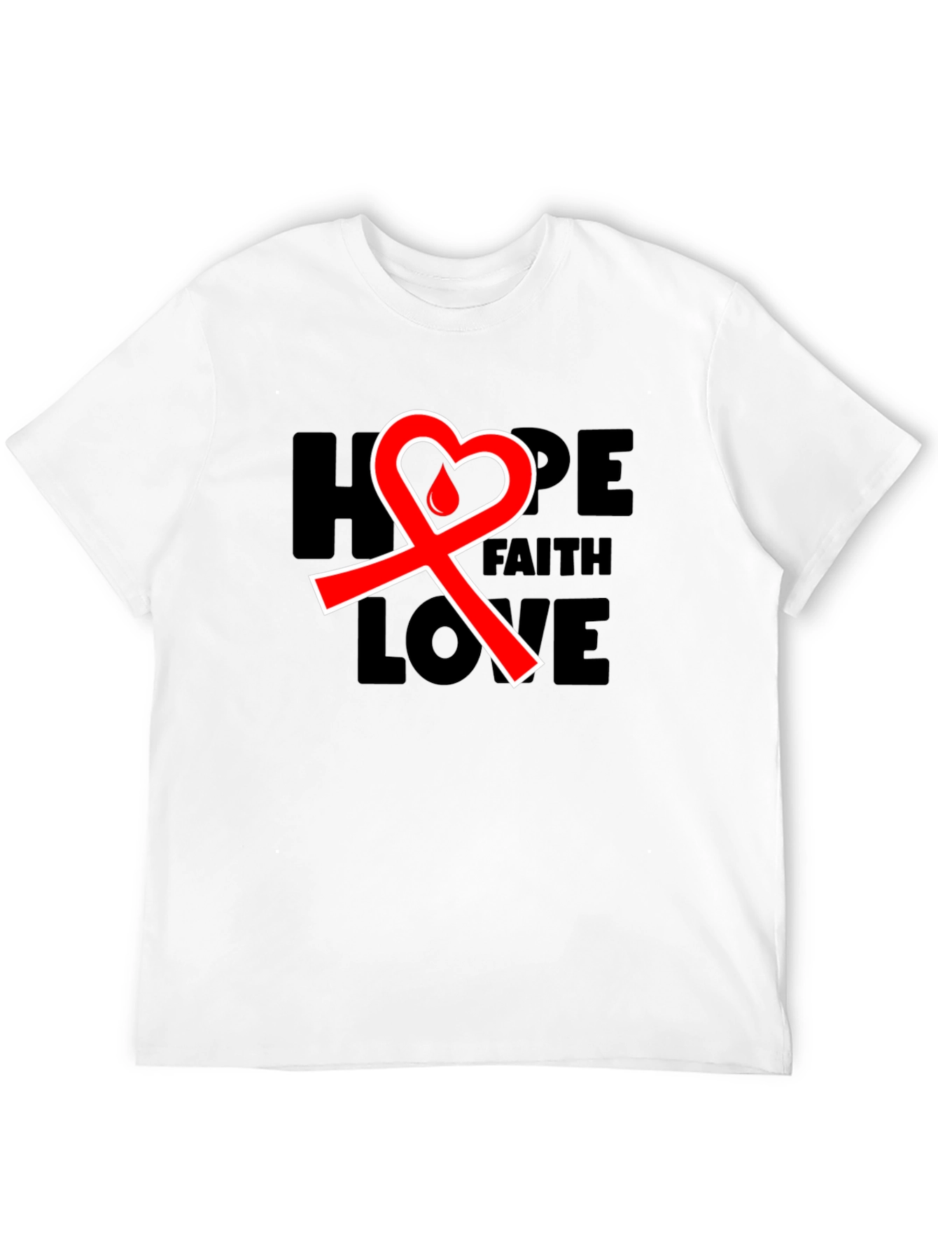 Hope Faith Love Ribbon T-Shirt