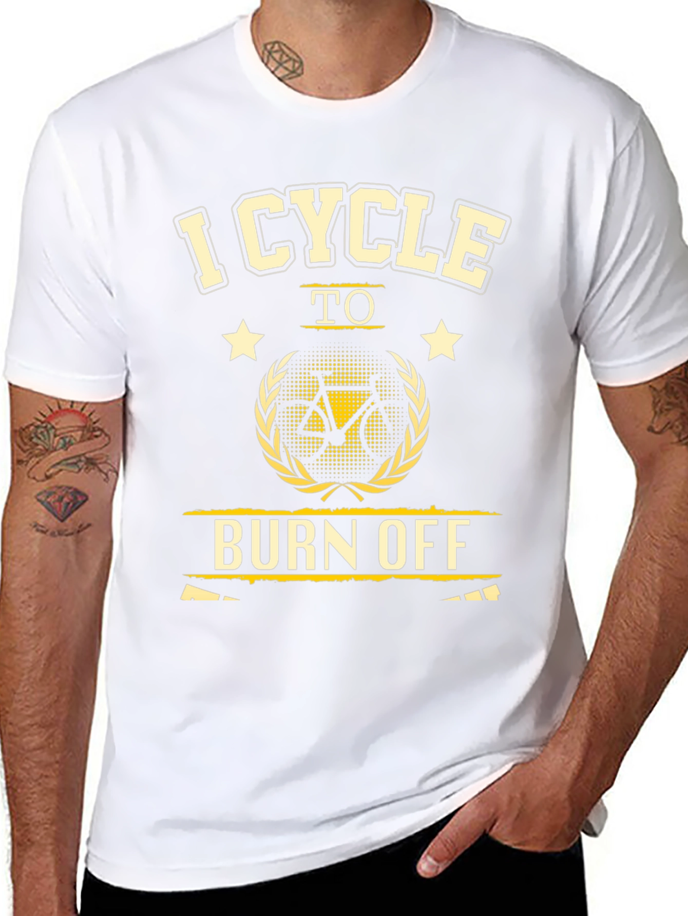 I Cycle to Burn Off Black T-Shirt