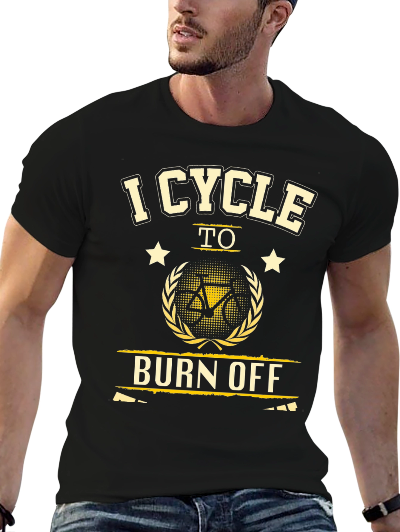 I Cycle to Burn Off Black T-Shirt