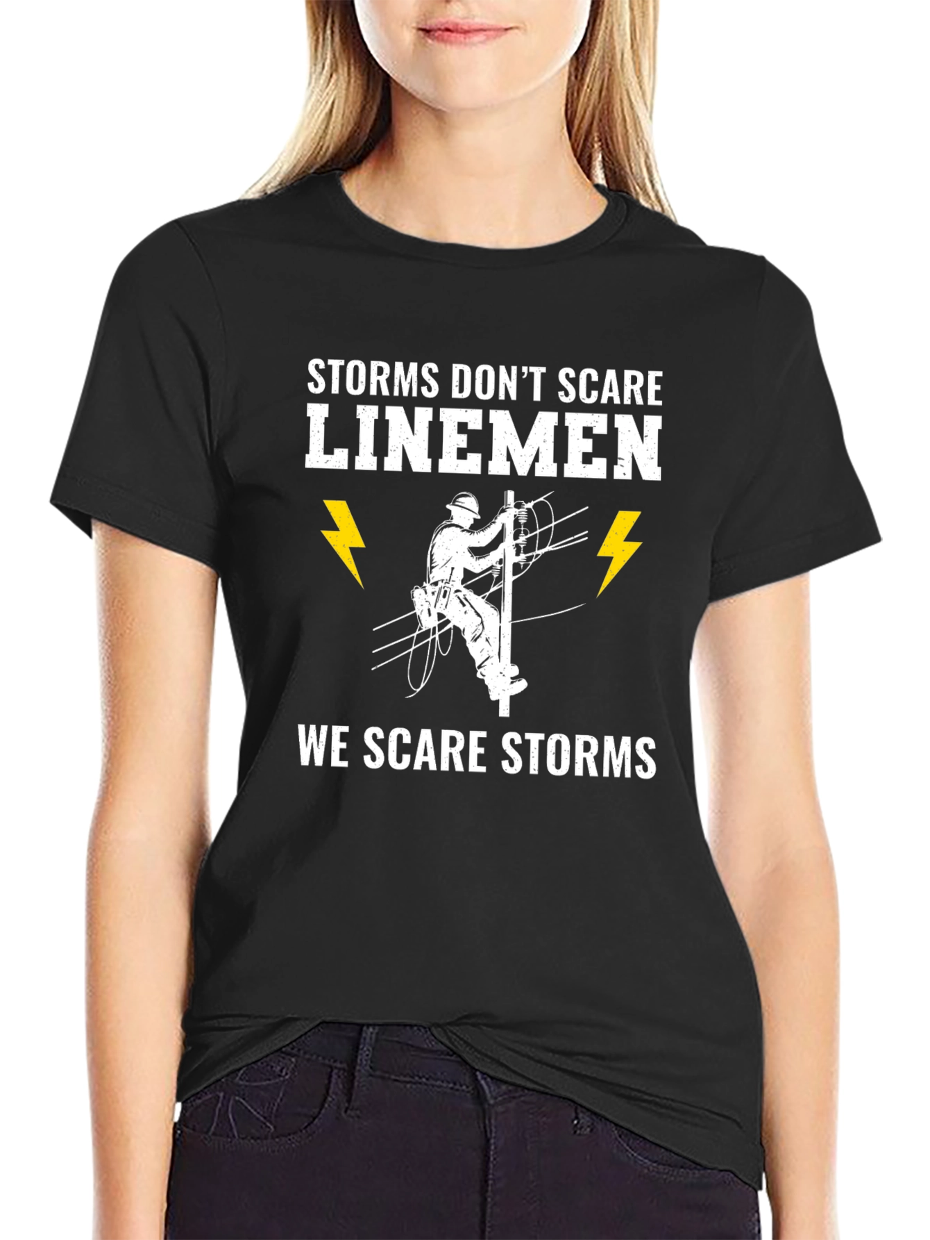 Storms Dont Scare Linemen T-Shirt