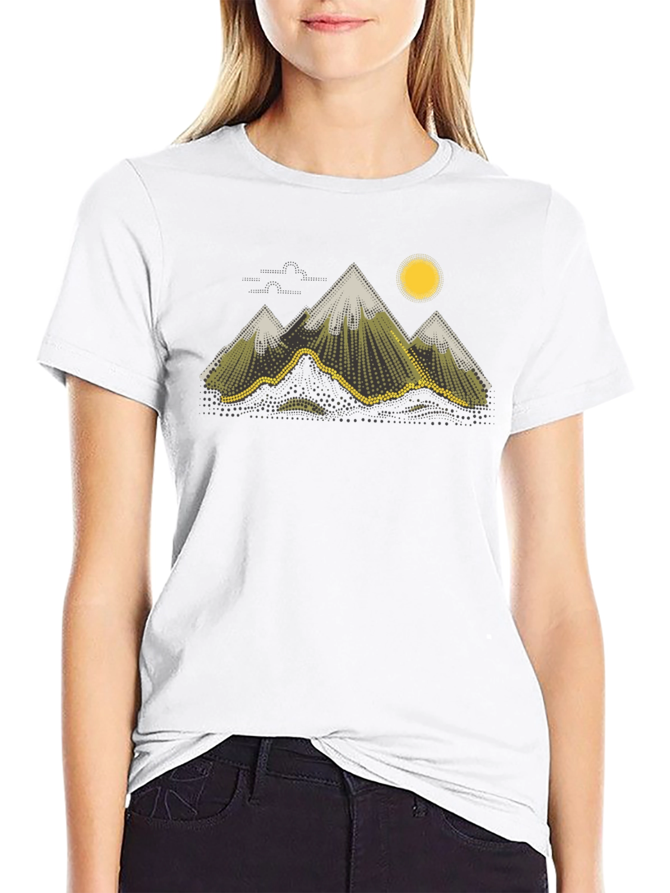 Mountain Peak Graphic T-Shirt - Stylish Black Tee