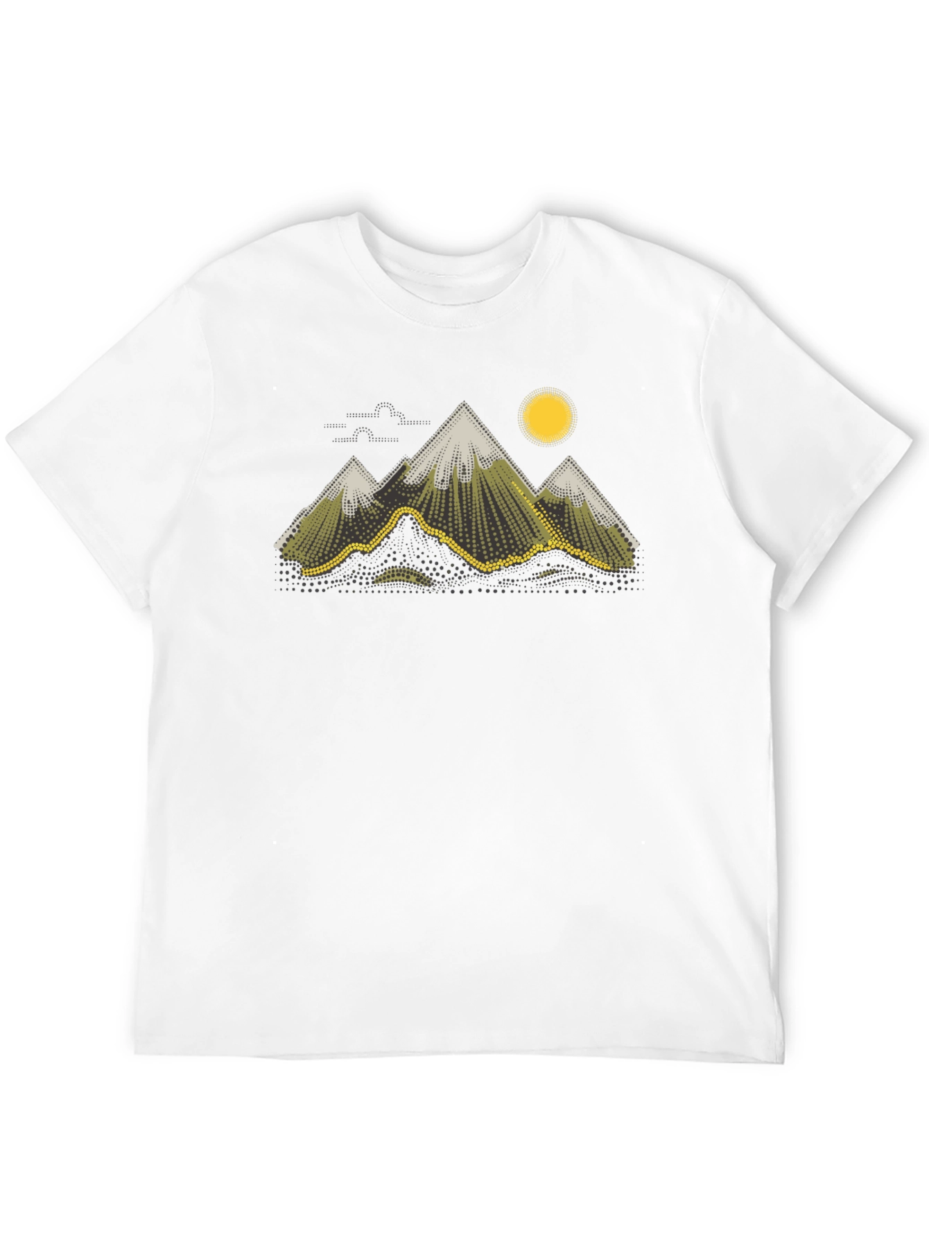 Mountain Peak Graphic T-Shirt - Stylish Black Tee