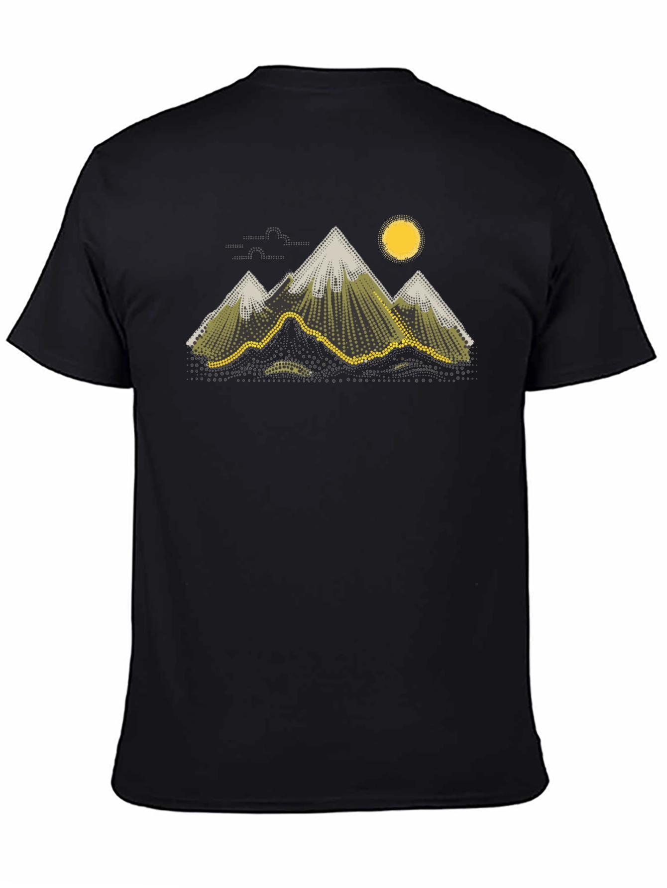 Mountain Peak Graphic T-Shirt - Stylish Black Tee