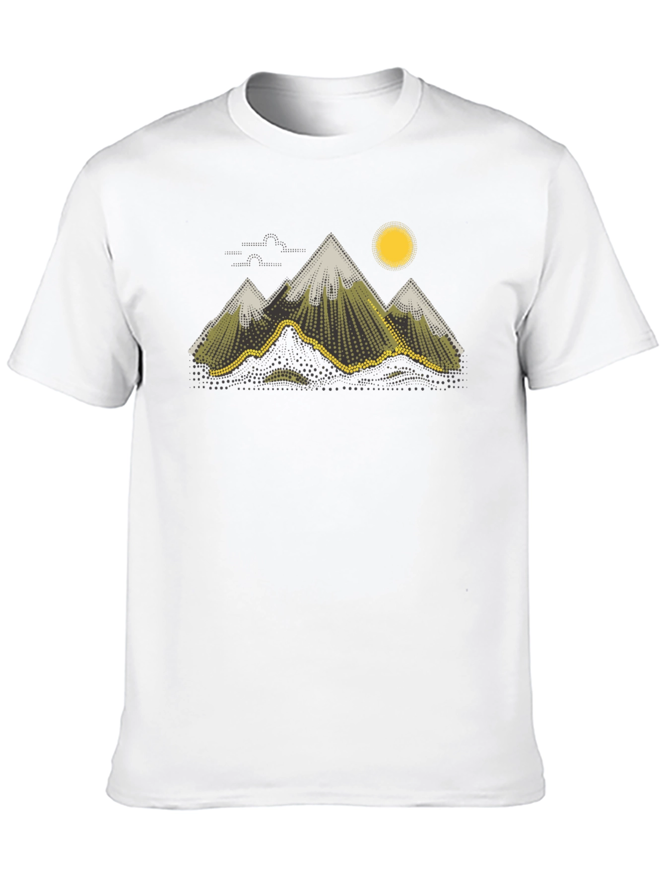 Mountain Peak Graphic T-Shirt - Stylish Black Tee