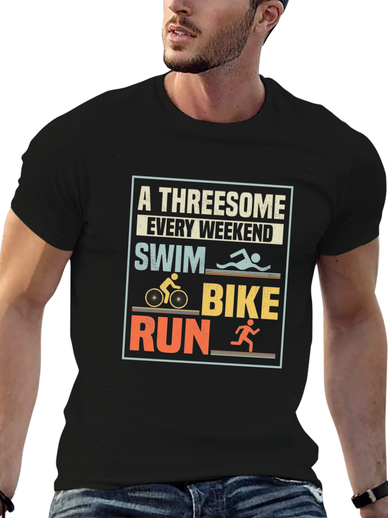 Triathlon T-Shirt: A Threesome Every Weekend
