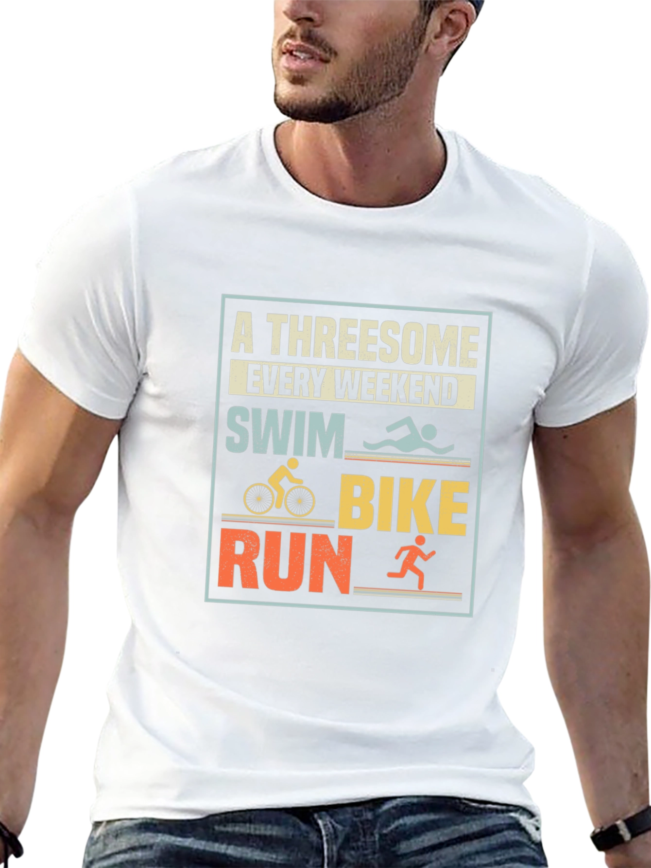 Triathlon T-Shirt: A Threesome Every Weekend
