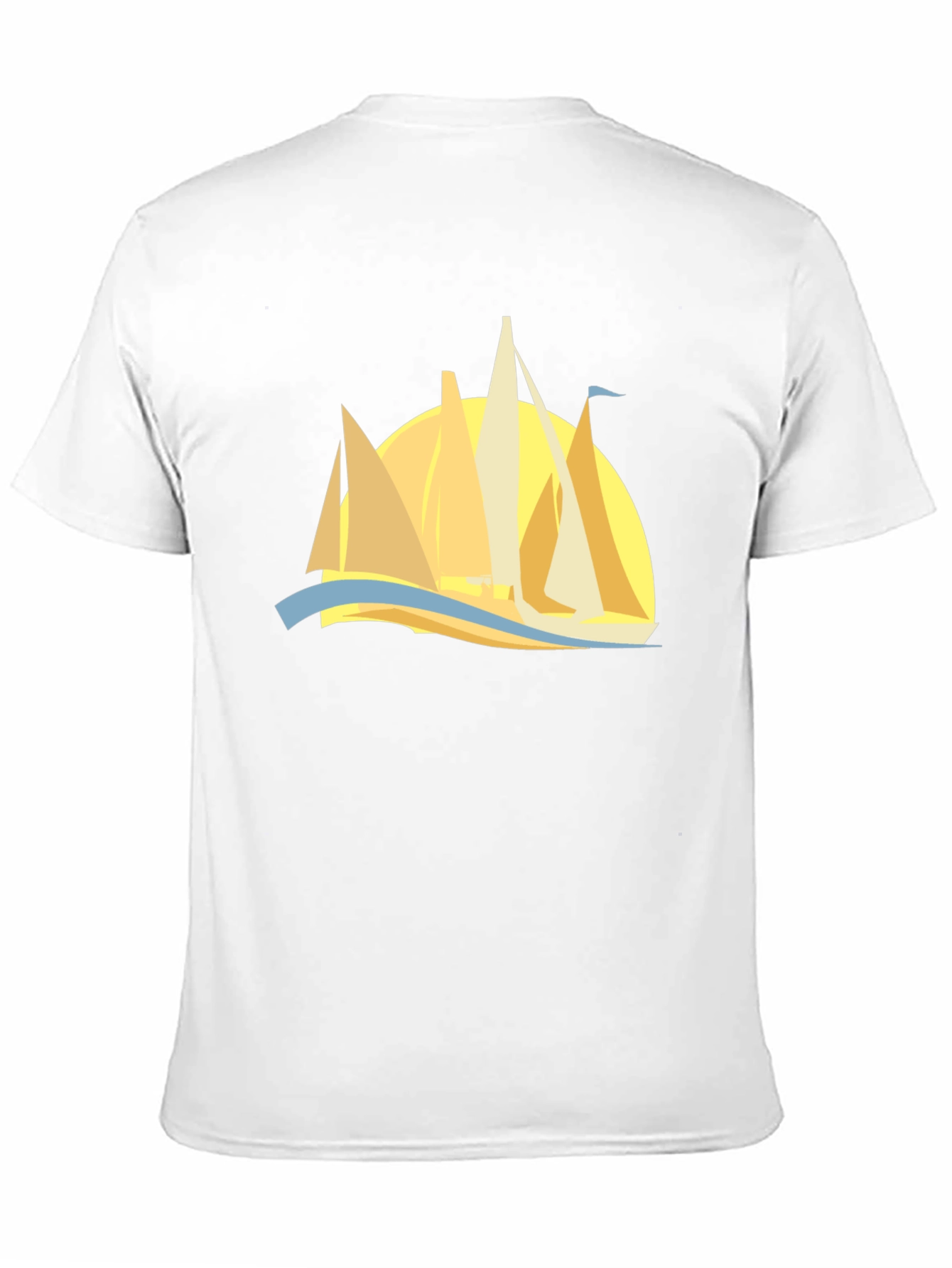 Sailing Graphic Tee - Black Cotton Comfort