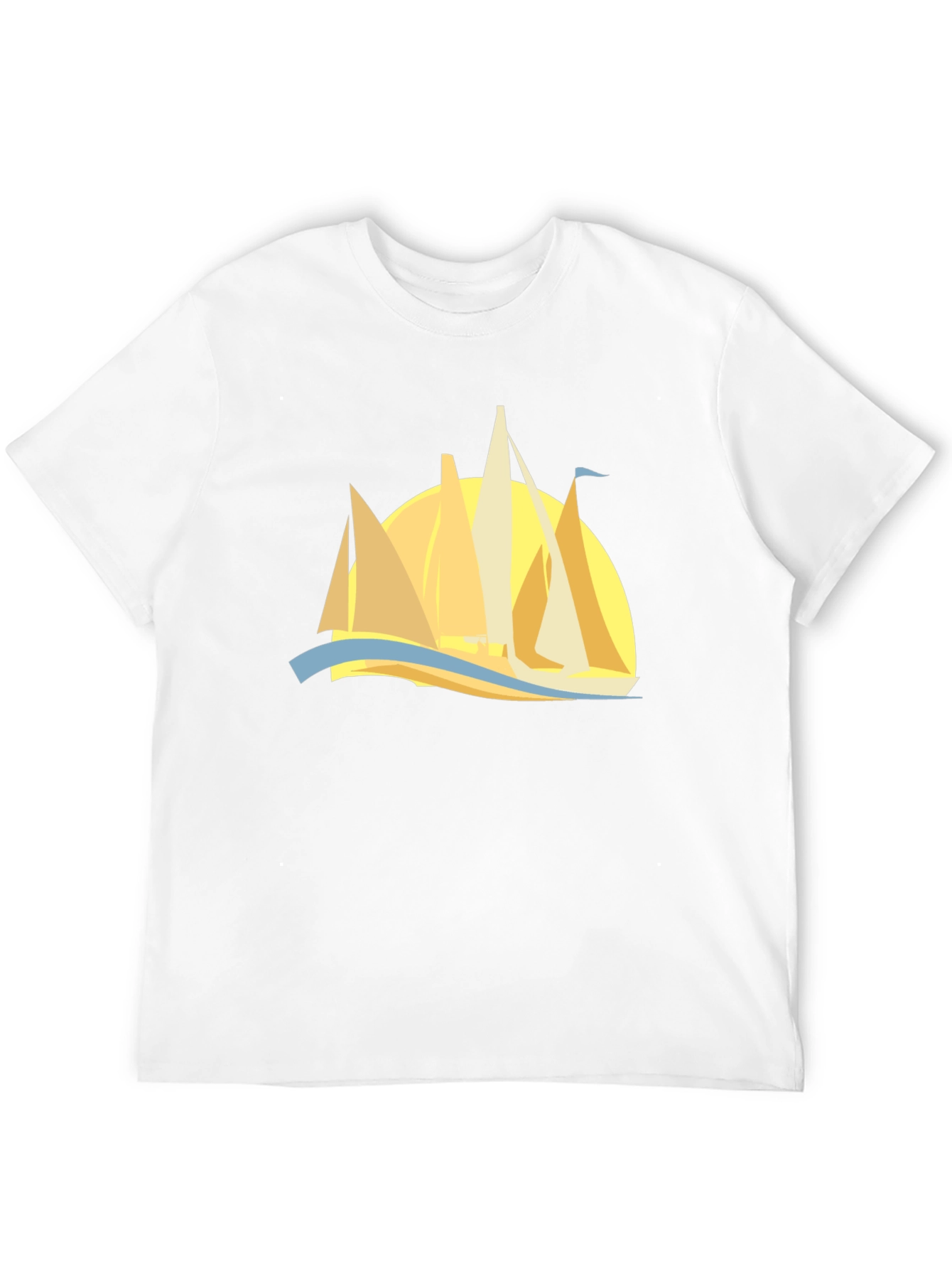 Sailing Graphic Tee - Black Cotton Comfort