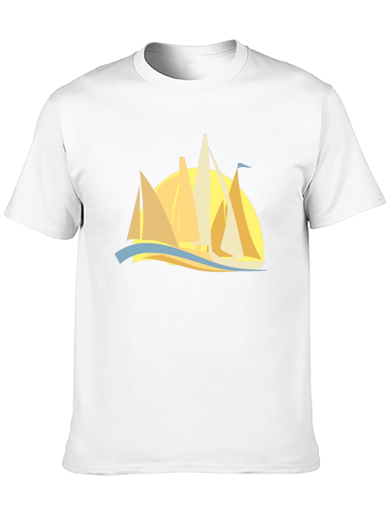 Sailing Graphic Tee - Black Cotton Comfort