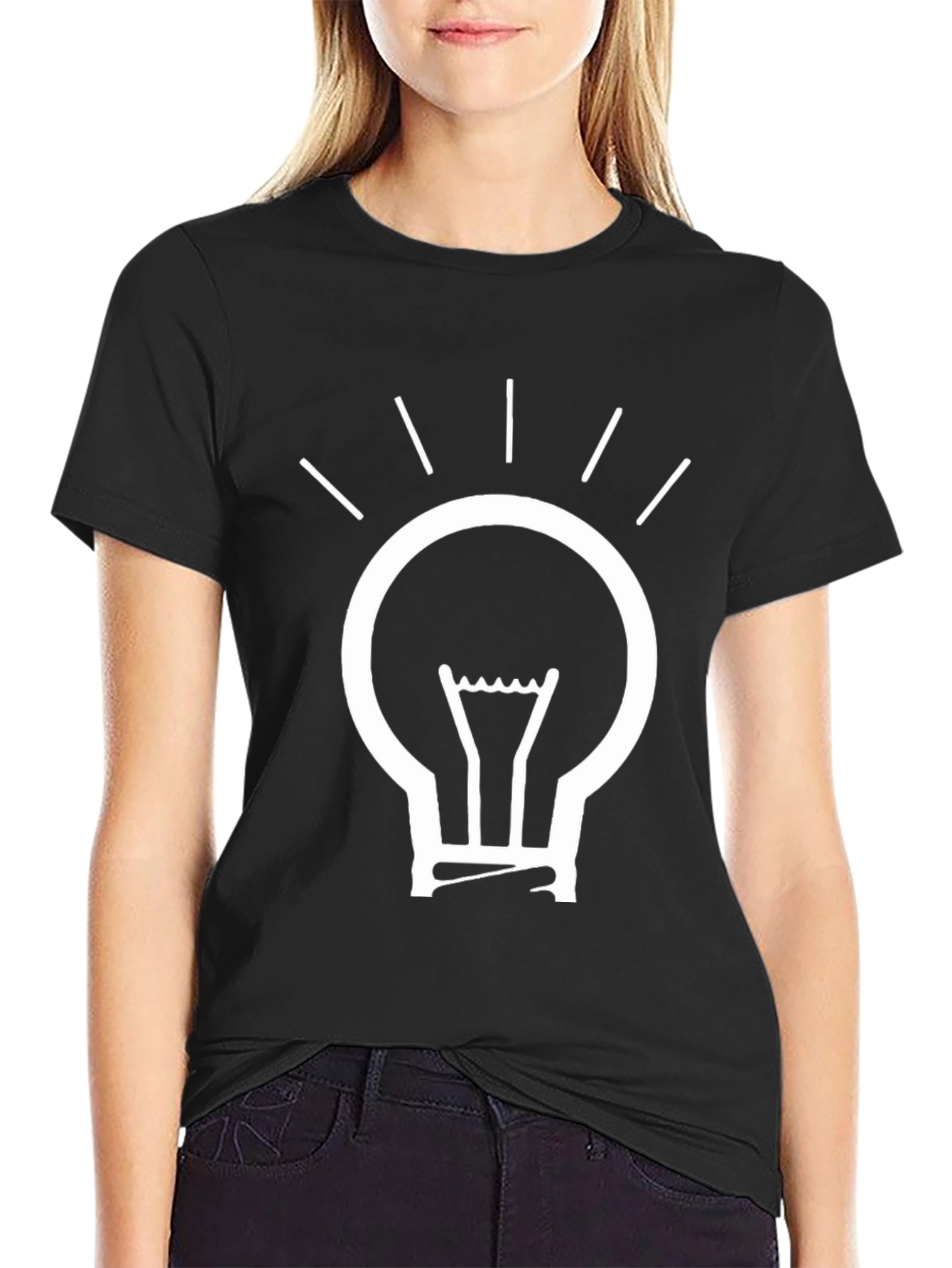Idea Bulb Black T-Shirt
