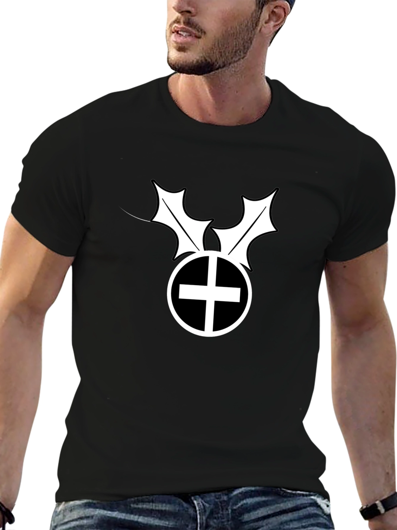 Black Graphic Tee - Holly Symbol