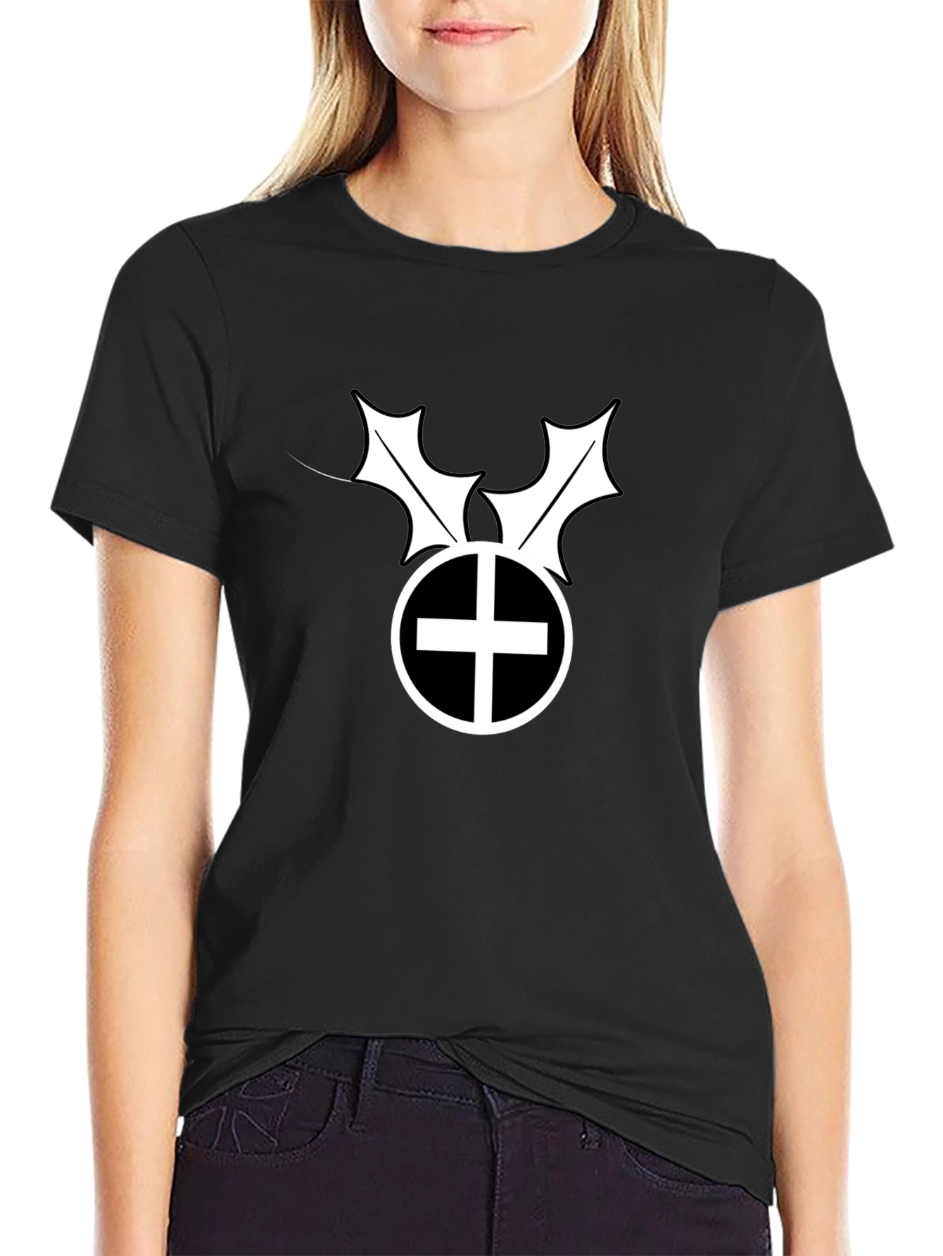 Black Graphic Tee - Holly Symbol