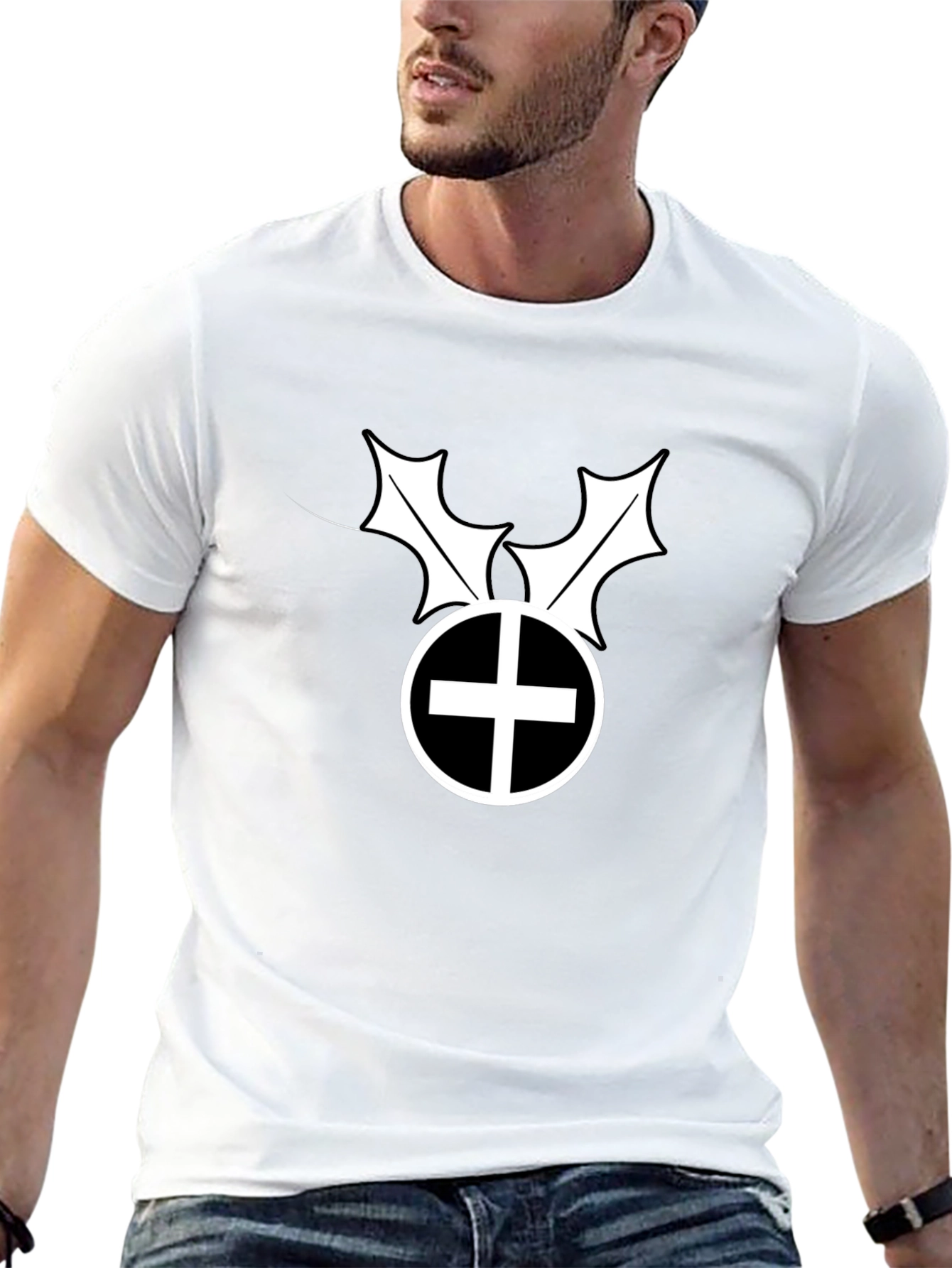 Black Graphic Tee - Holly Symbol