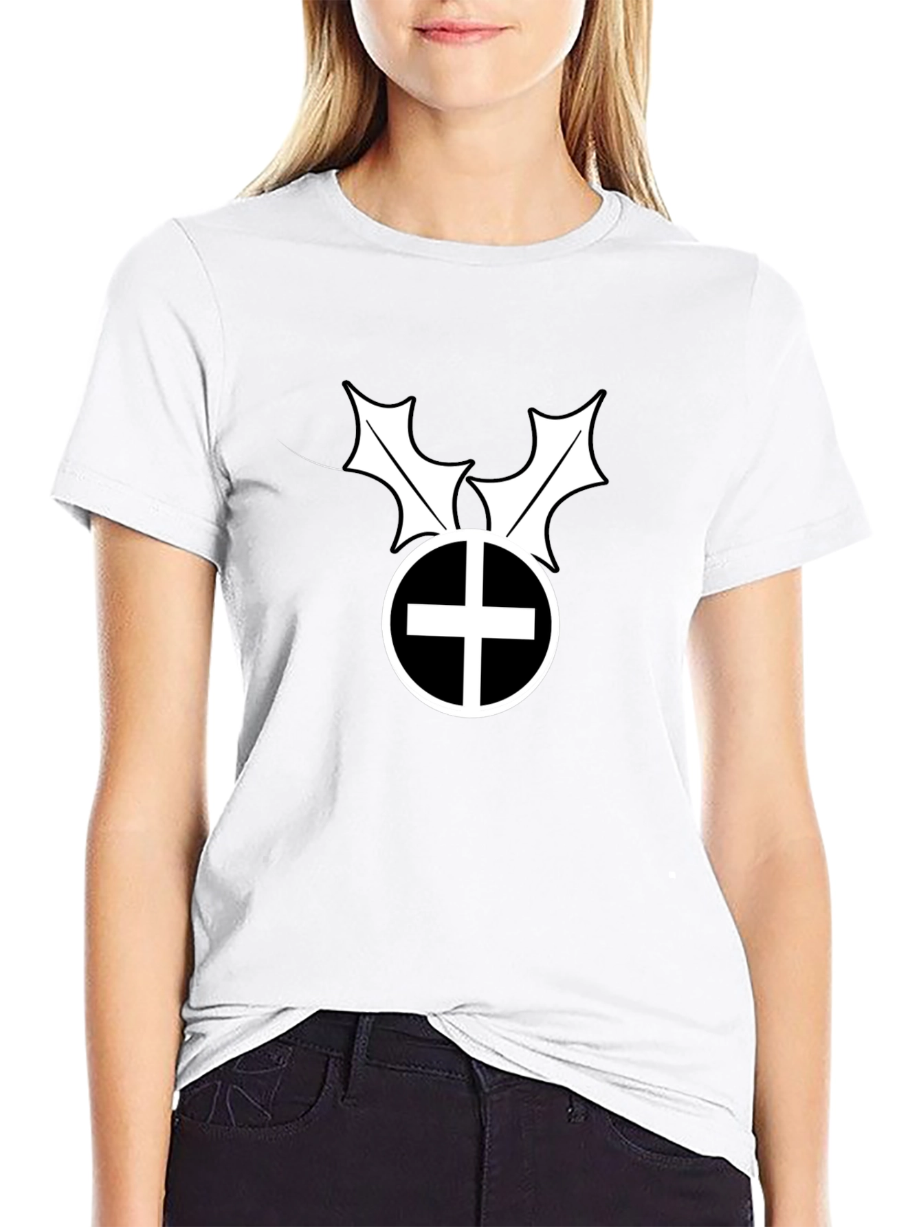 Black Graphic Tee - Holly Symbol