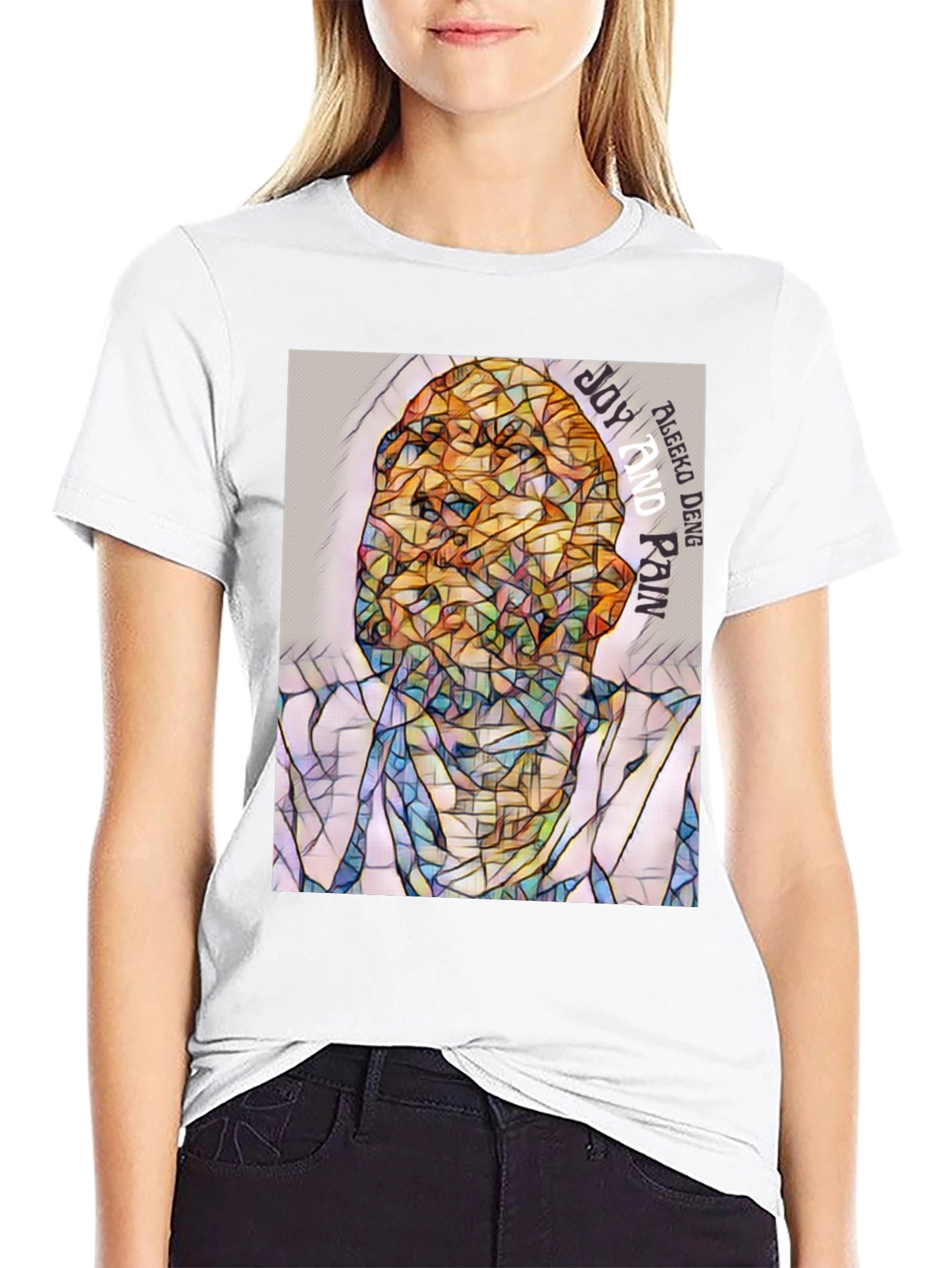 Abstract Portrait Graphic Tee - Joy and Pain