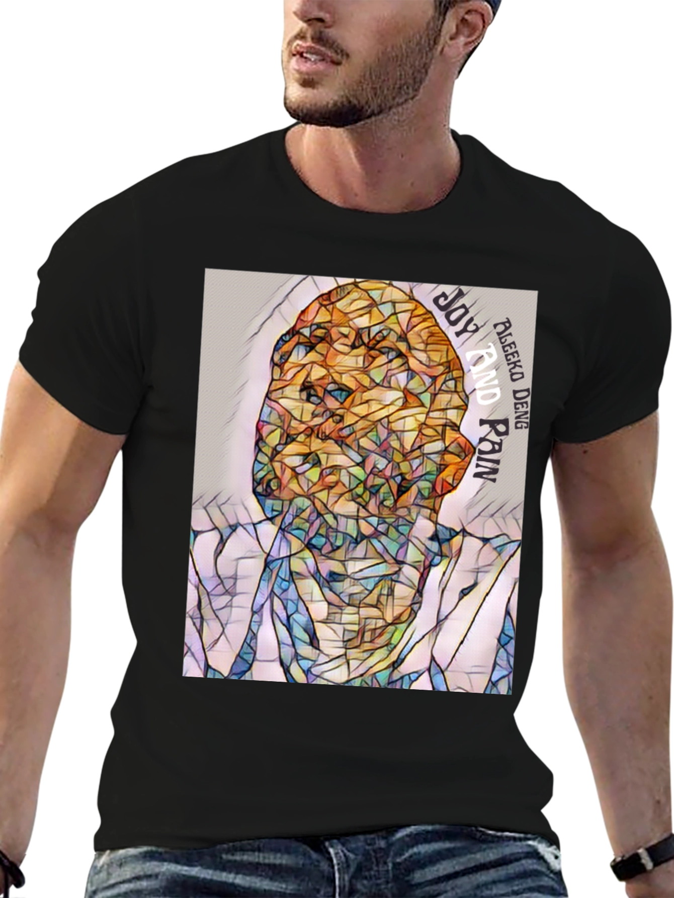 Abstract Portrait Graphic Tee - Joy and Pain