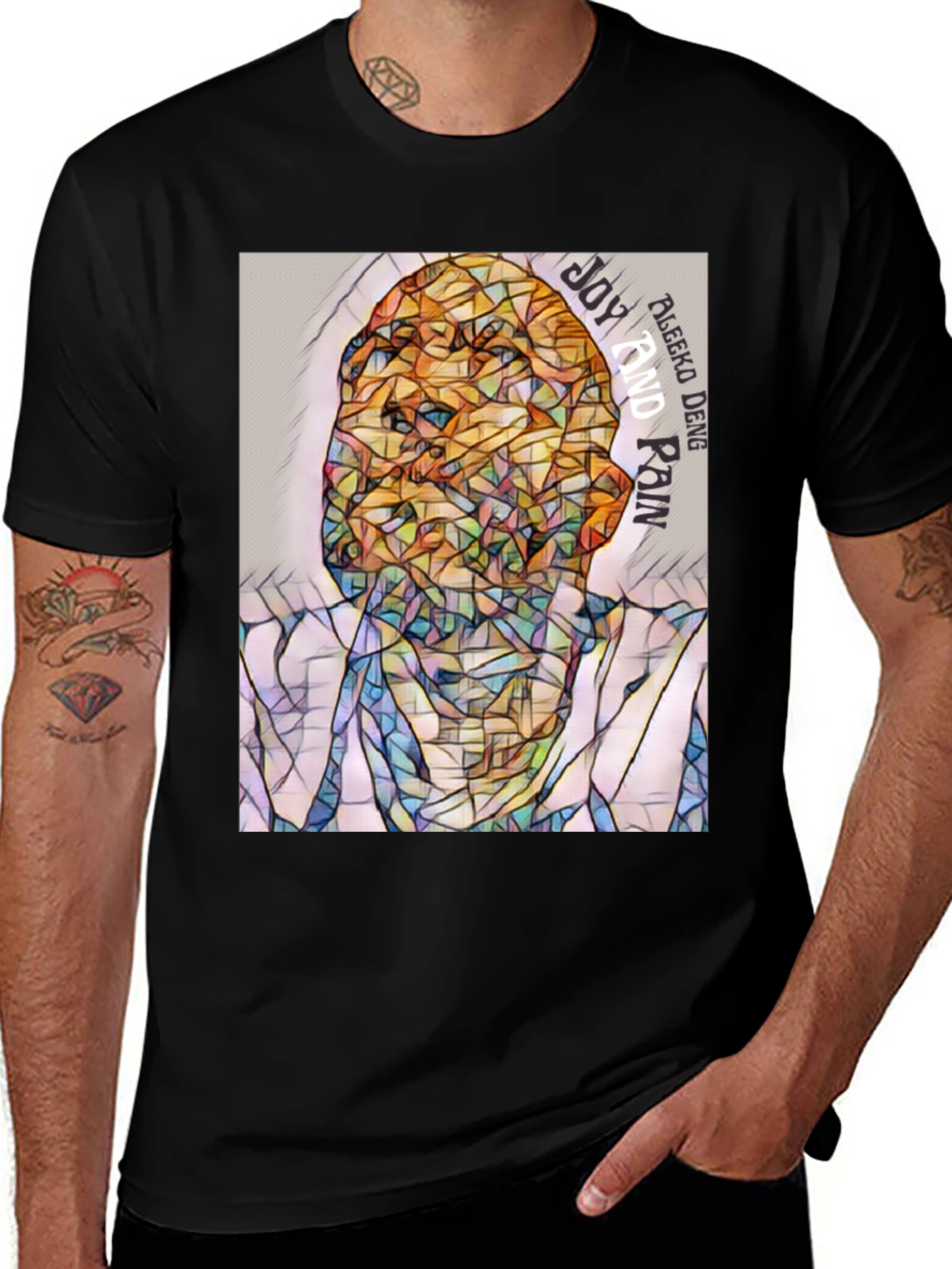 Abstract Portrait Graphic Tee - Joy and Pain