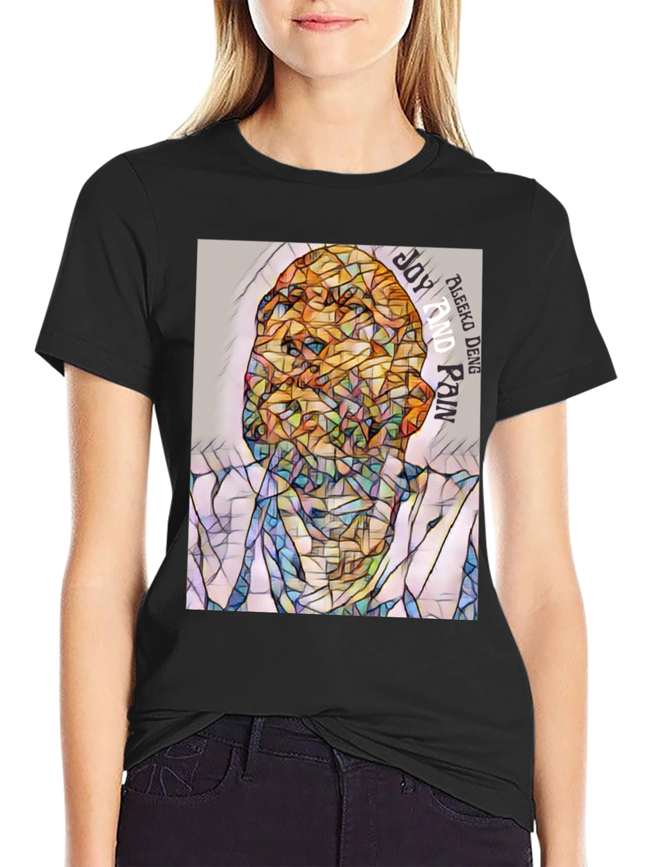 Abstract Portrait Graphic Tee - Joy and Pain