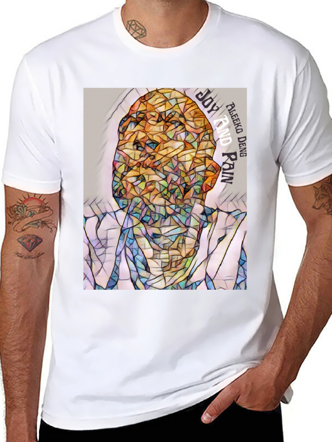 Abstract Portrait Graphic Tee - Joy and Pain