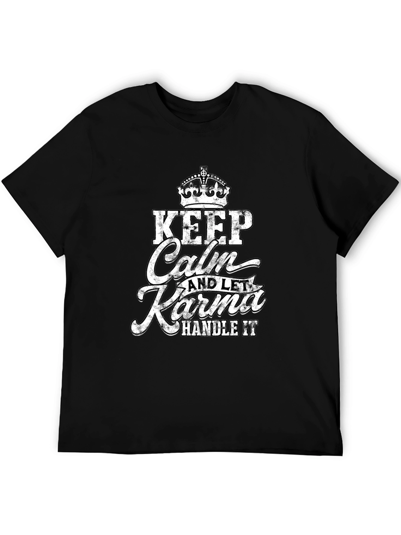 Keep Calm Karma Handle It Black T-Shirt