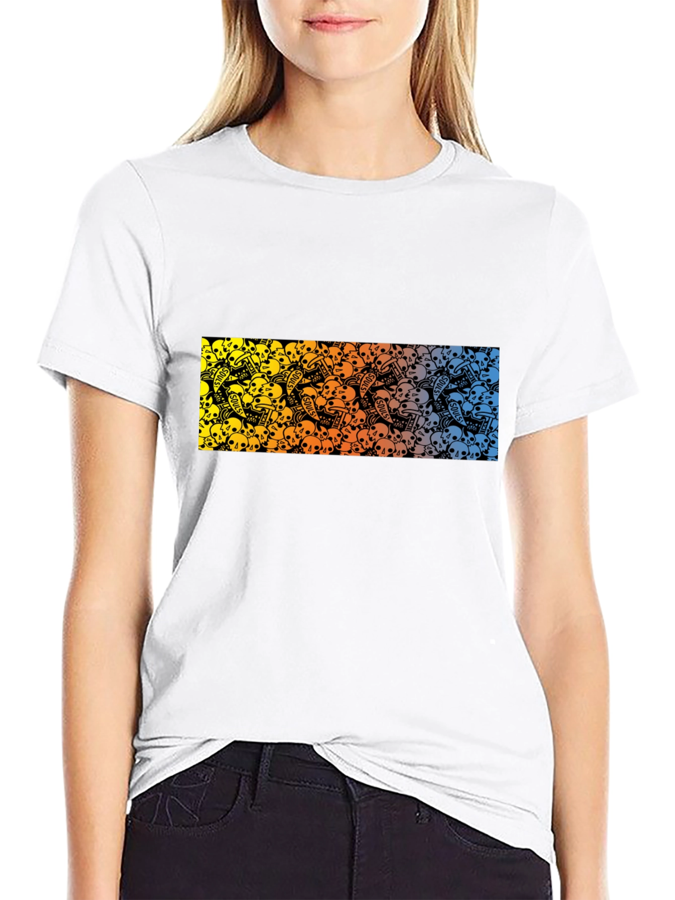 Skull Souls Graphic Black T-Shirt