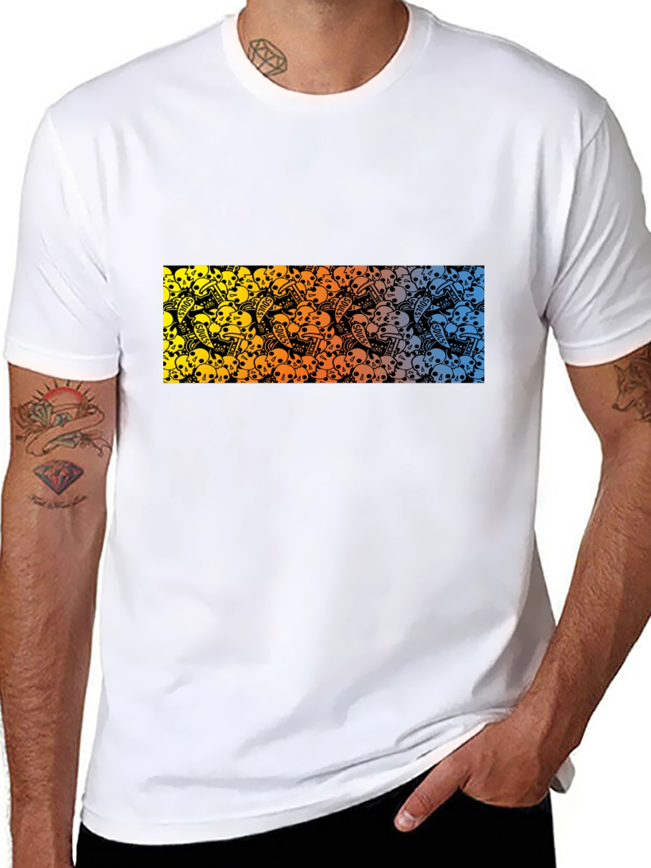 Skull Souls Graphic Black T-Shirt