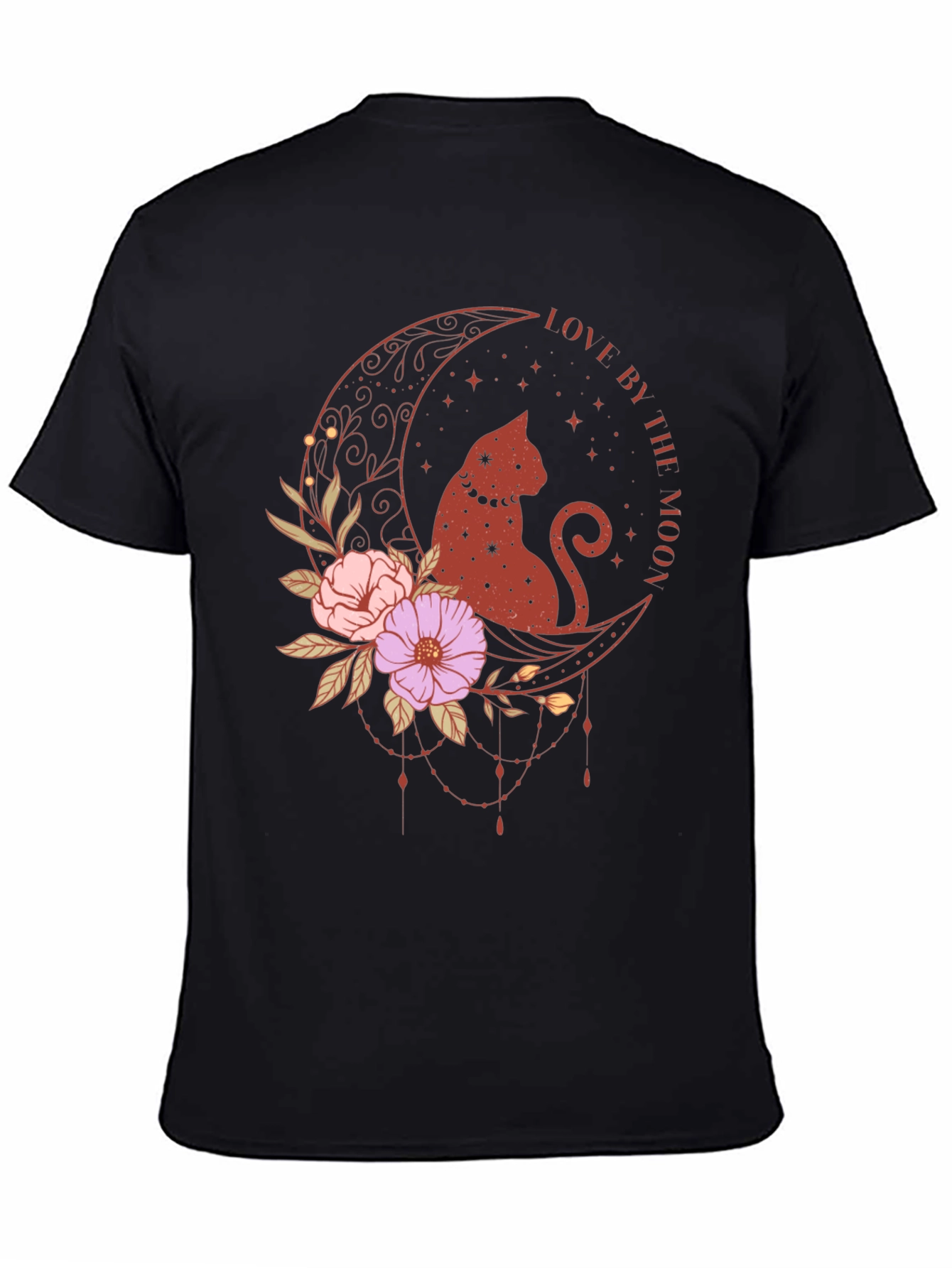 Love By The Moon Cat Graphic T-Shirt