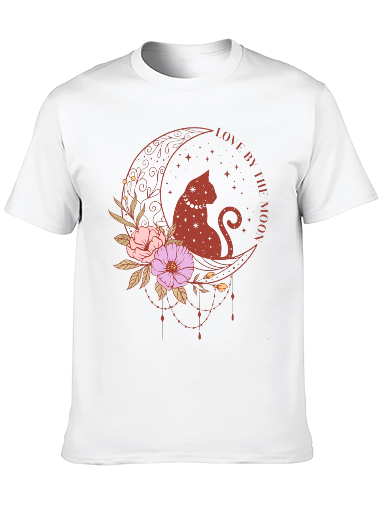 Love By The Moon Cat Graphic T-Shirt