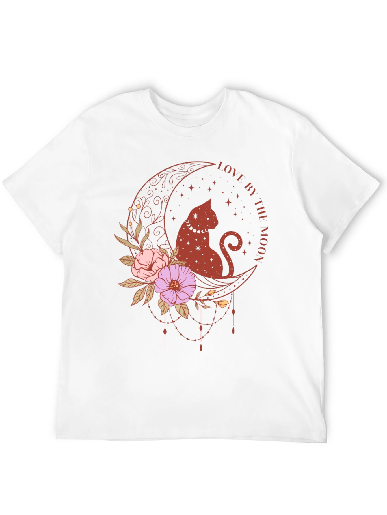 Love By The Moon Cat Graphic T-Shirt