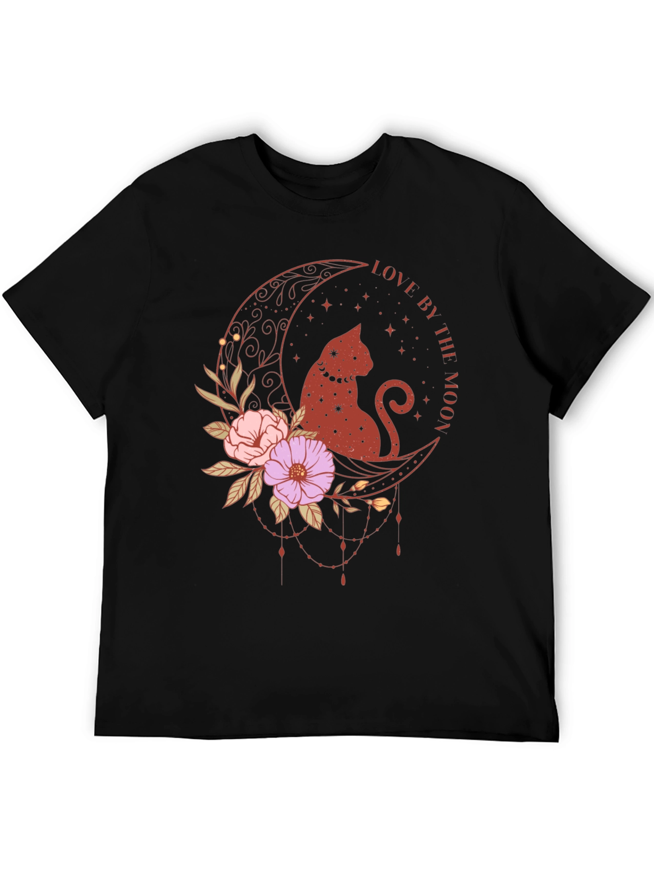 Love By The Moon Cat Graphic T-Shirt