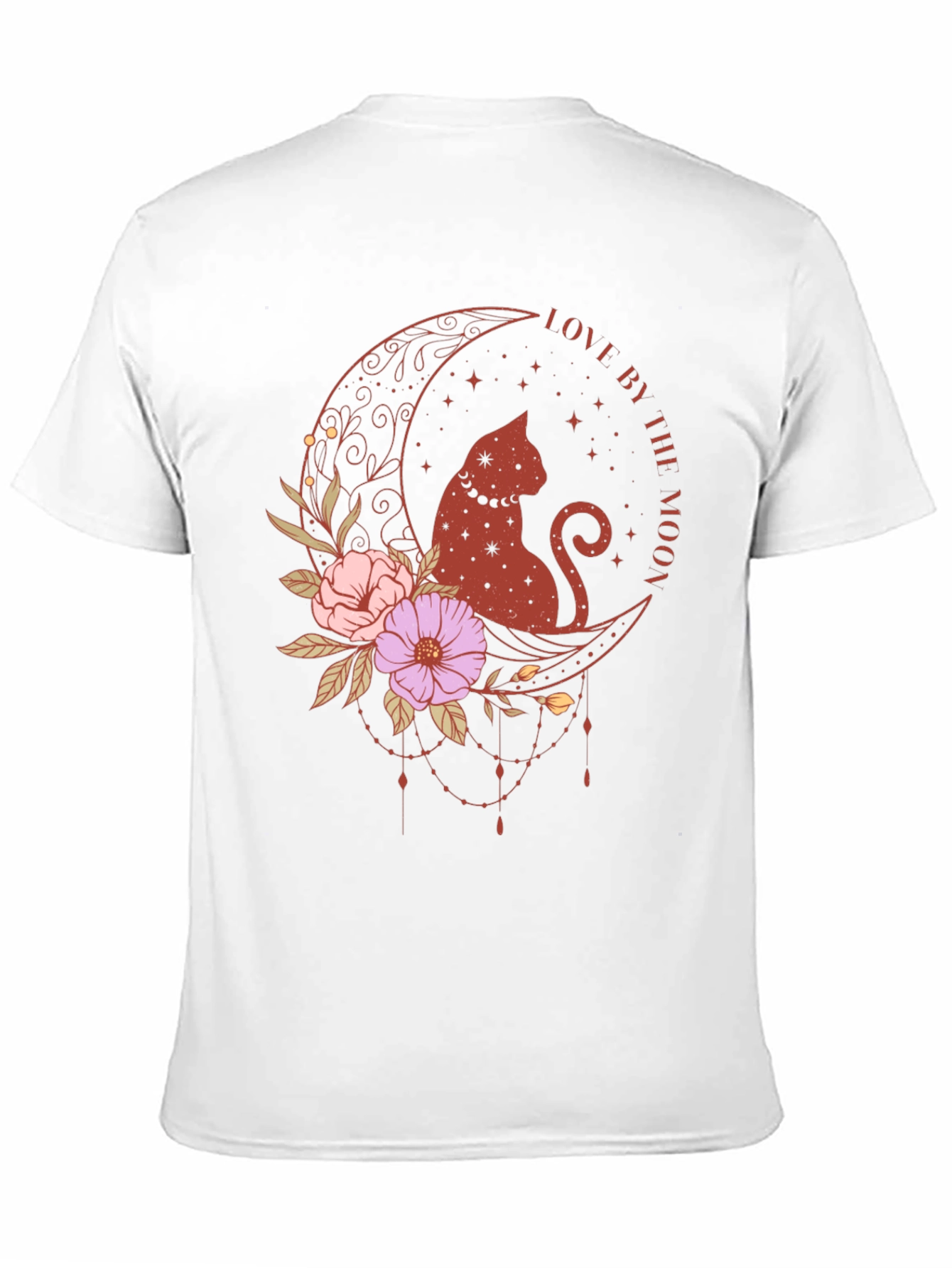 Love By The Moon Cat Graphic T-Shirt